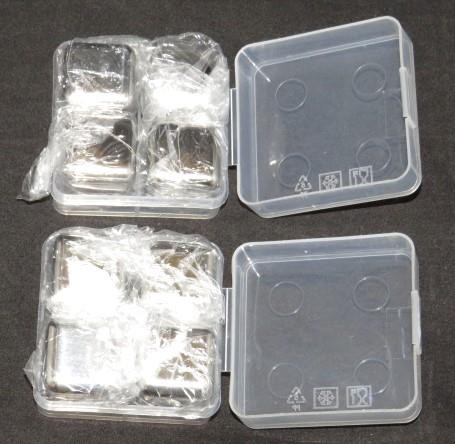 (2) 4-Packs WHISKEY STONES Stainless Steel Metal Reusable Ice Cubes (NEW)
