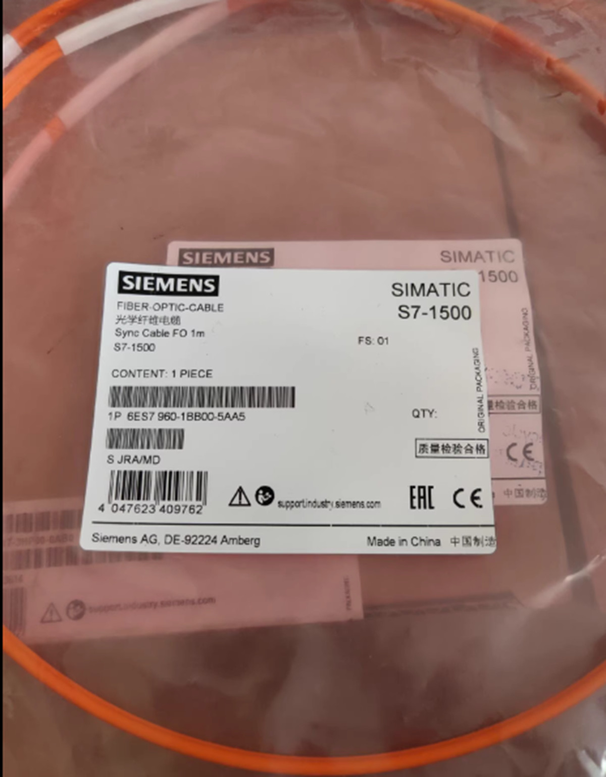 NEW 6ES7960-1BB00-5AA5 Siemens Synchronizing cable