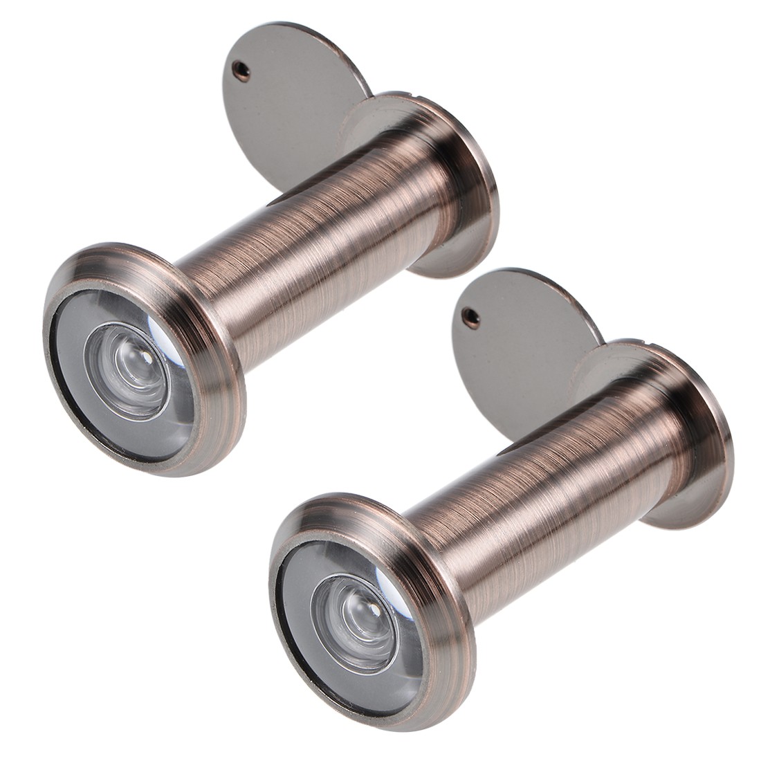 Brass 220-degree Door Viewer for 59mm-106mm Doors, Copper Finish, 2 Pcs
