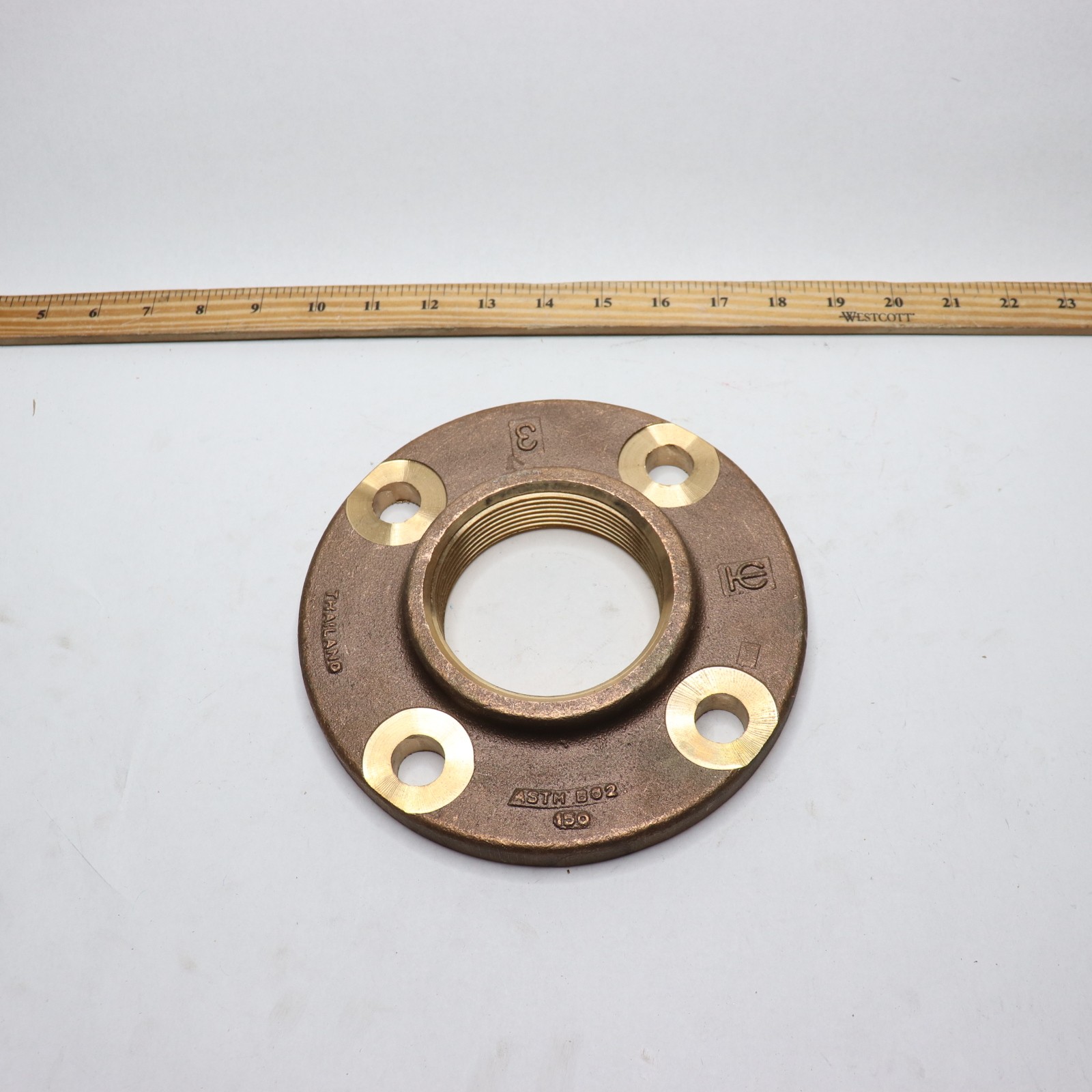 TM Brand Threaded Flange Bronze 150 lb. 3" LF68630
