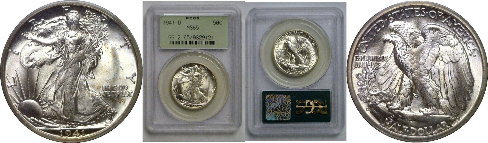 1941-D Walking Liberty Half Dollar   PCGS MS-65