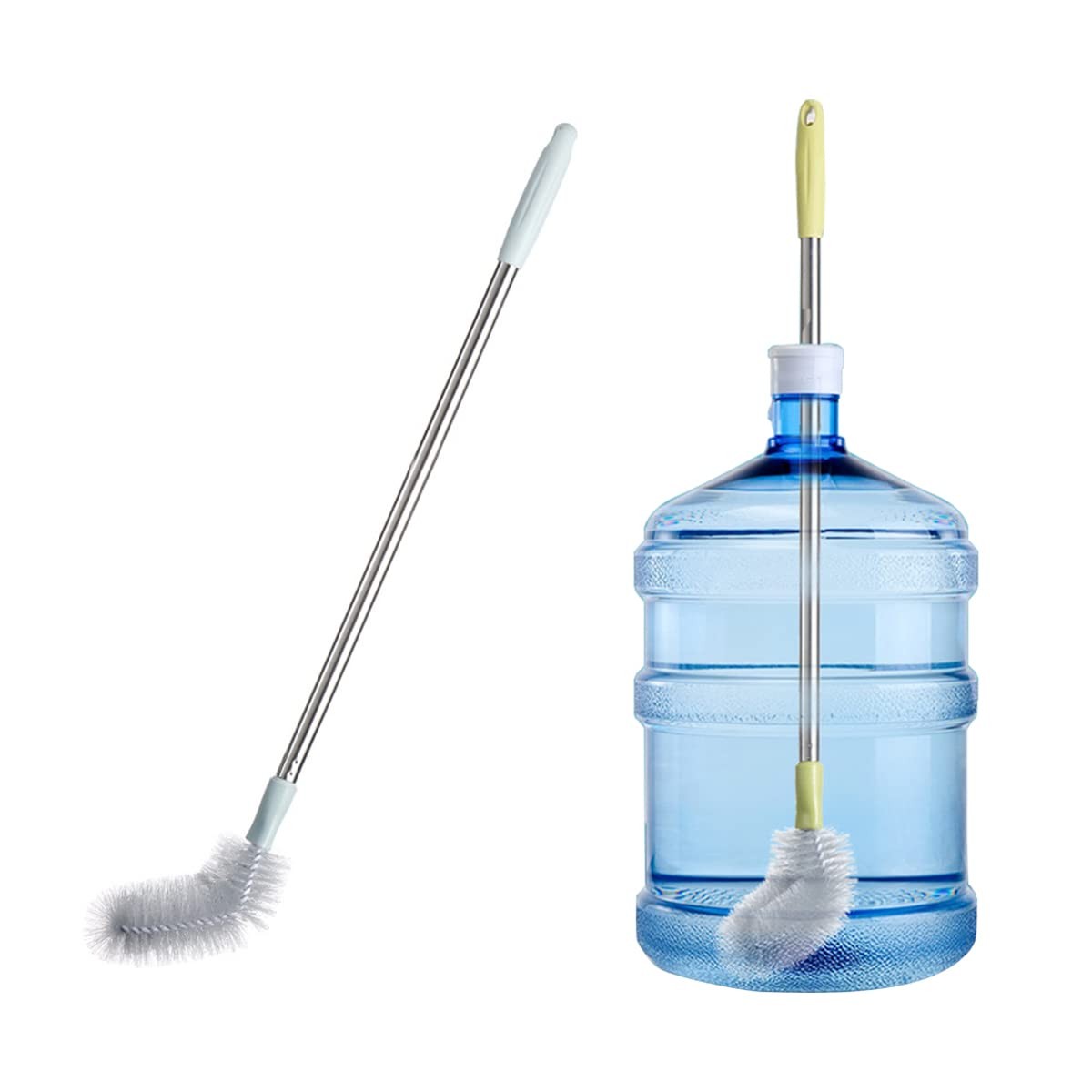 2 Pack 28" Long Bottle Brush, 3 & 5 Gallon extra long handle, Gray