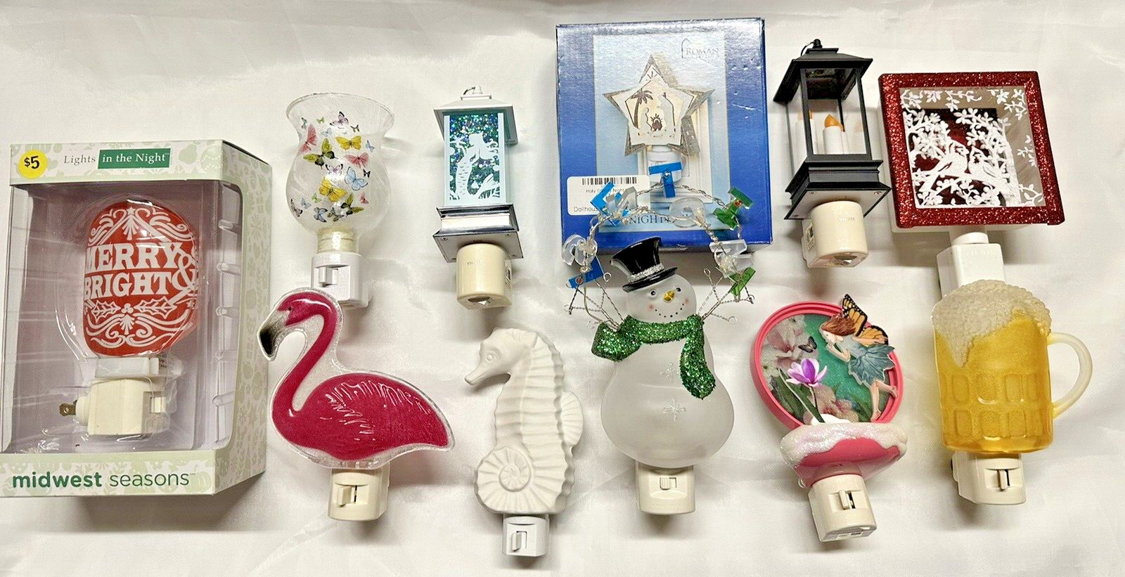 Night Lights BELOW WHOLESALE Qty: 11 different! BRAND NEW & Ships Free!