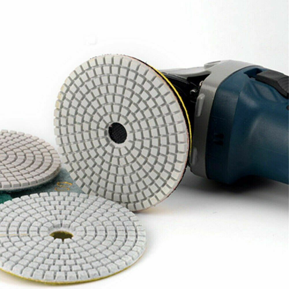 16pcs Diamond Polishing Pads 4in Wet/Dry for Granite Concrete Marble Grinding
