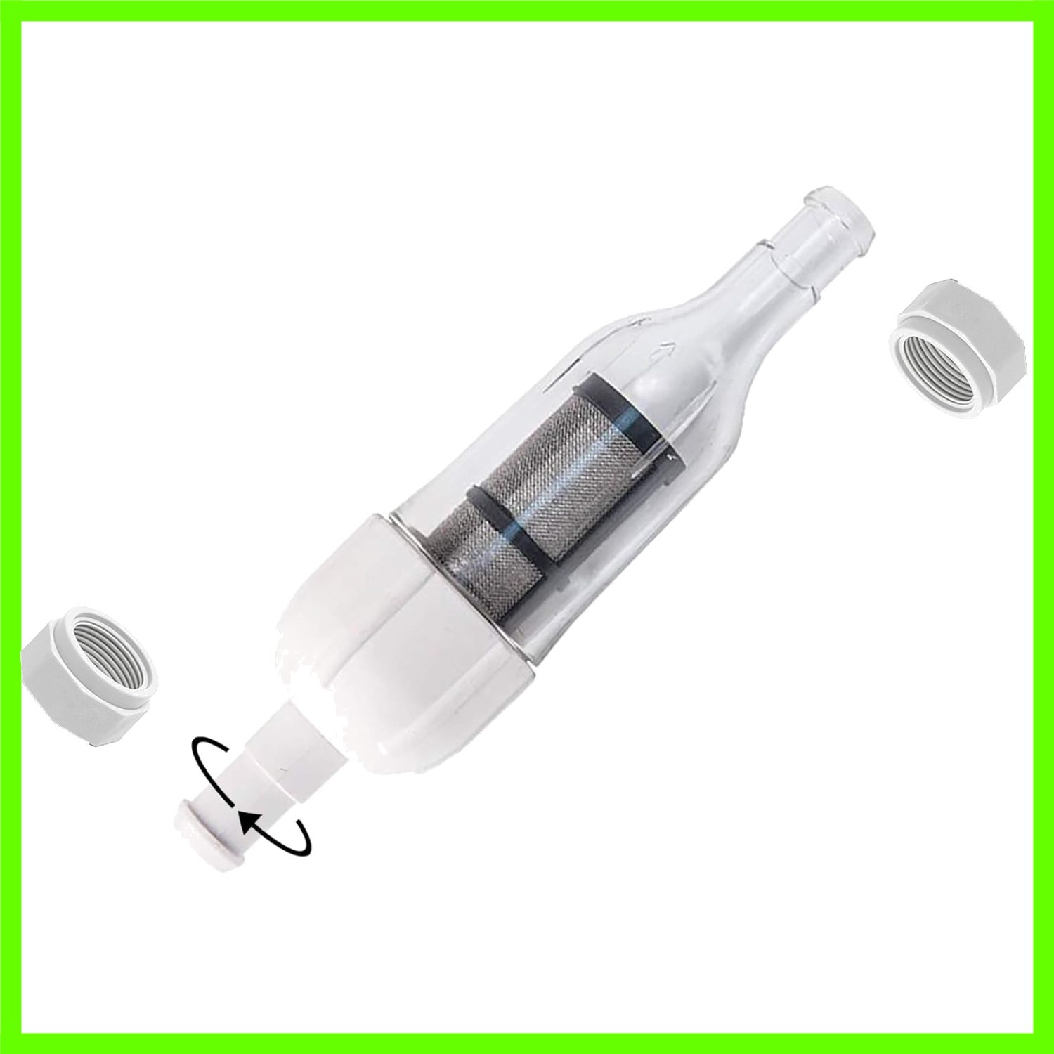 280 380 Pool Cleaner in-Line Filter Assembly 48-080 with 2 Feed Hose Nuts D15...