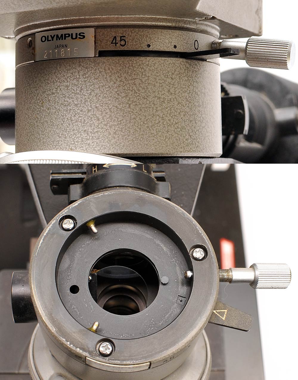 Vintage Olympus BH Compound Microscope With Vertical Illuminator and Full Optics