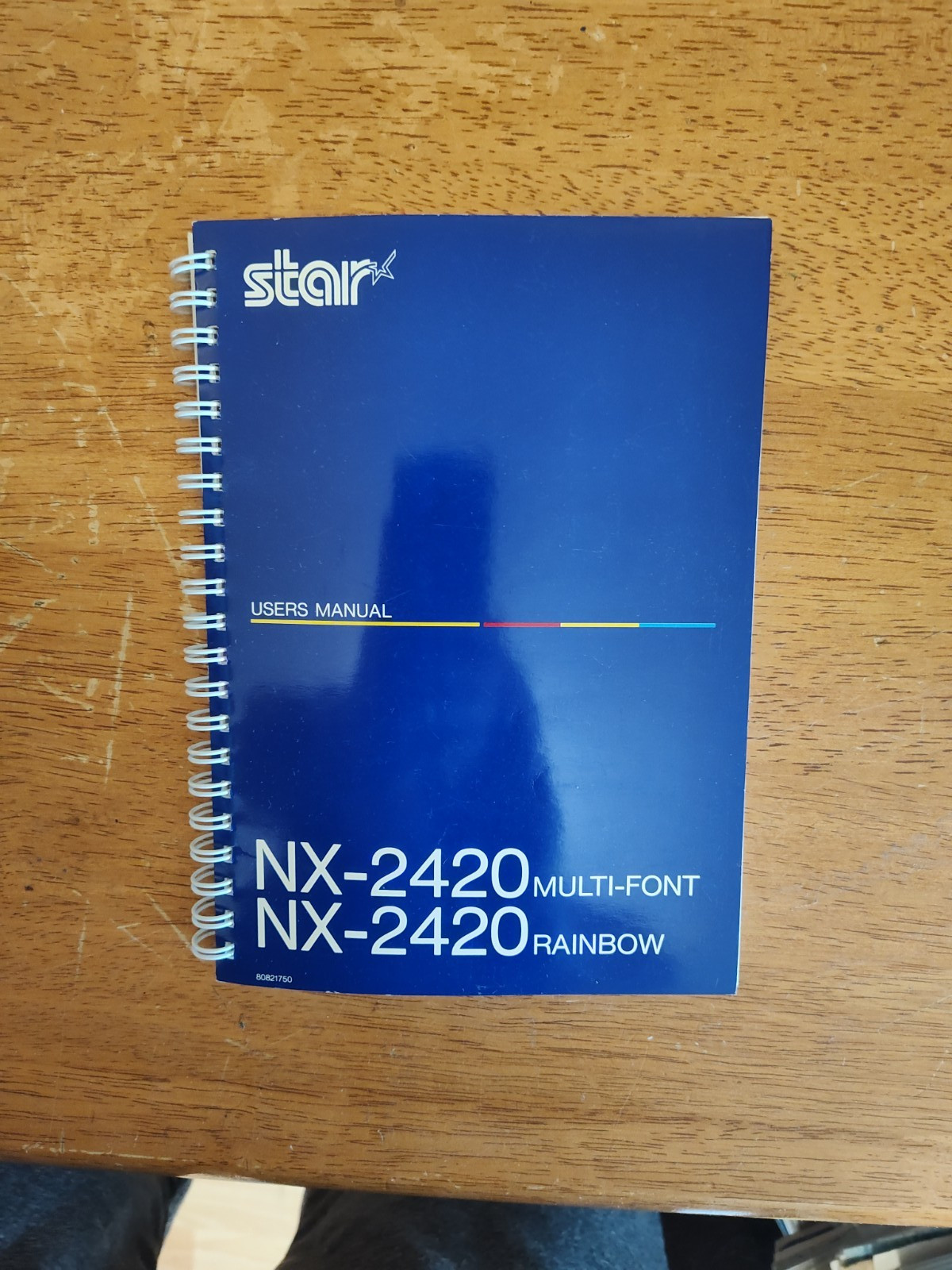 Star Micronics User Manual NX-2420 Multi-Font Rainbow Colour Vintage Electronics