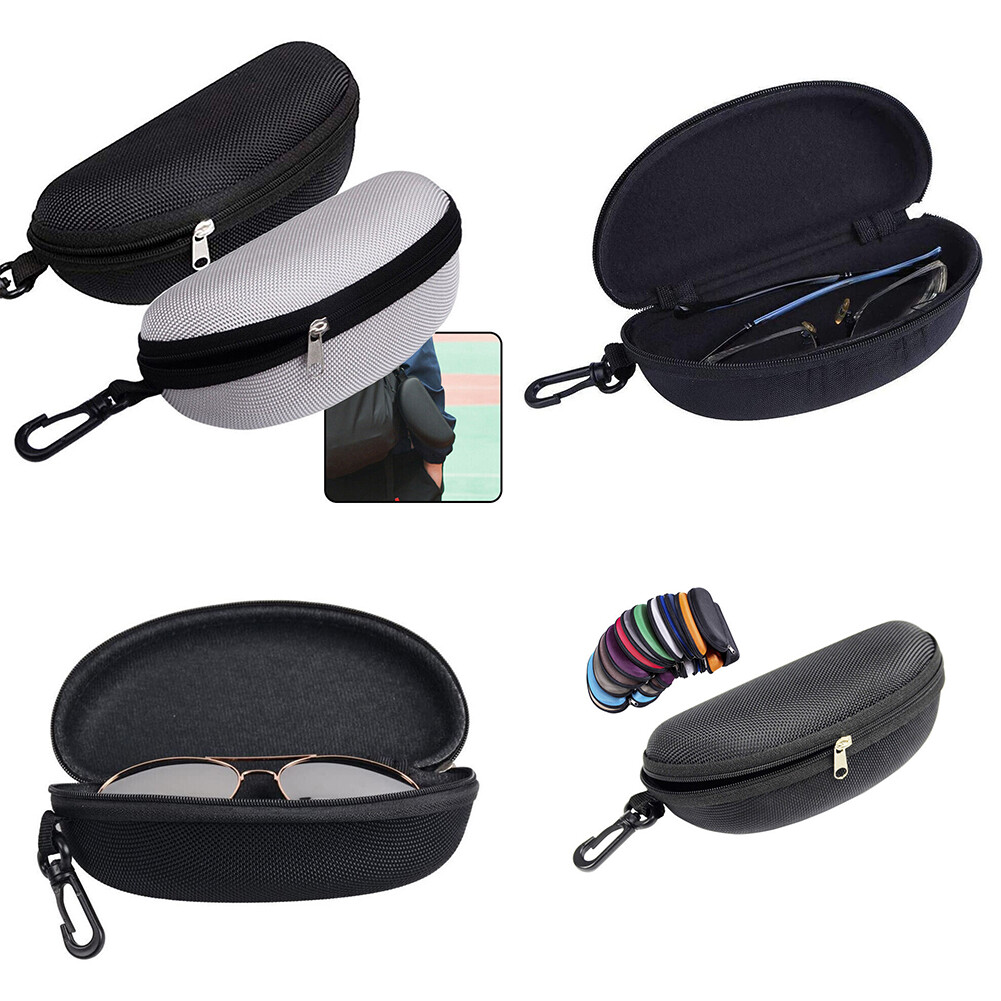 US 4 Pack Portable Waterproof Sunglasses Eyeglasses Case Zipper Hard Shell Box
