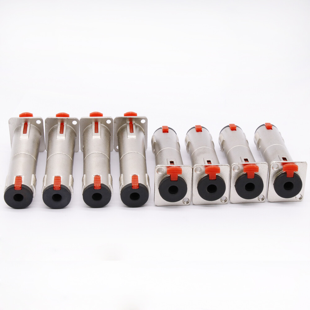 8x 1/4 TRS to TRS Female Audio Feed Thru Connector for D panel mounting