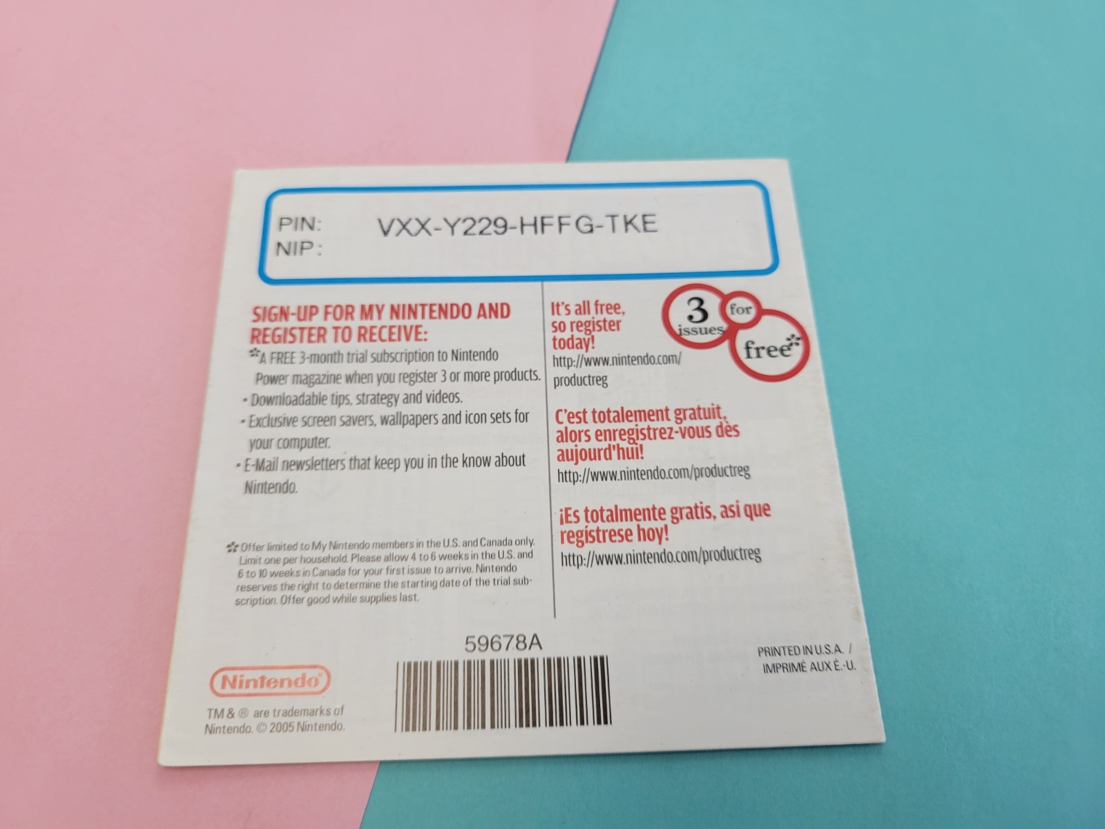 Fire Emblem Nintendo Power DS Subscribe Advert INSERT ONLY Authentic