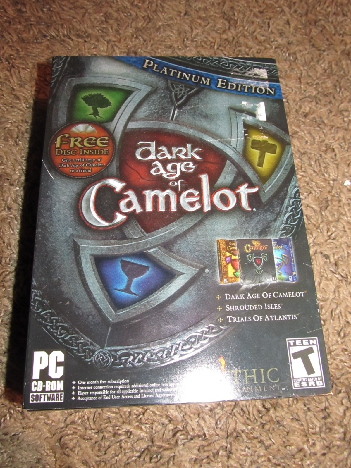 THE DARK AGE OF CAMELOT Platinum Edition PC CD-Rom Software NEW