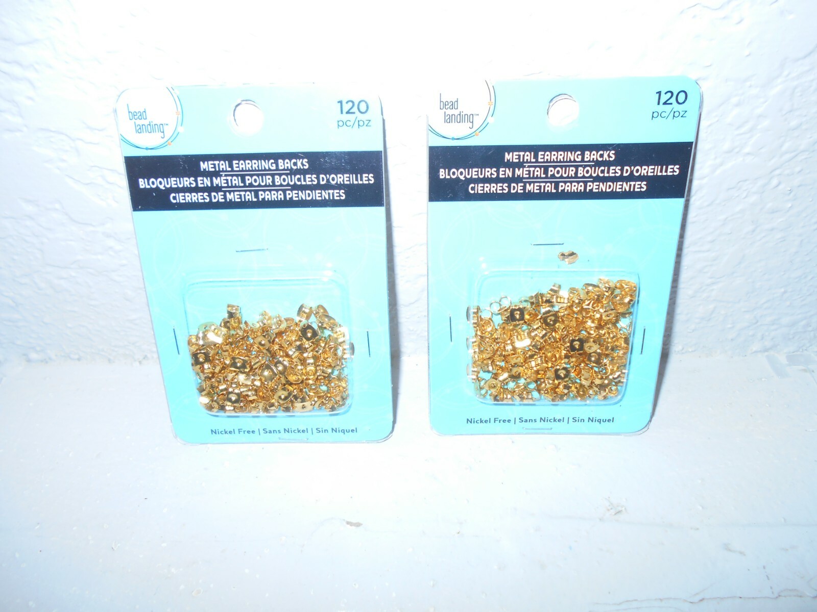 Bead Landing Two Packs Of 120 Each Metal Earring Backs