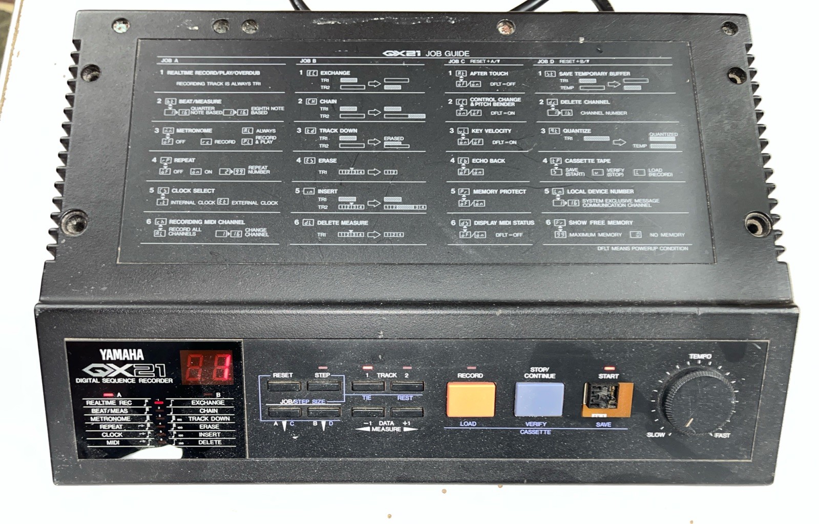Yamaha QX21 Digital Sequencer Recorder Powers On Missing Start Button Sold AS-IS