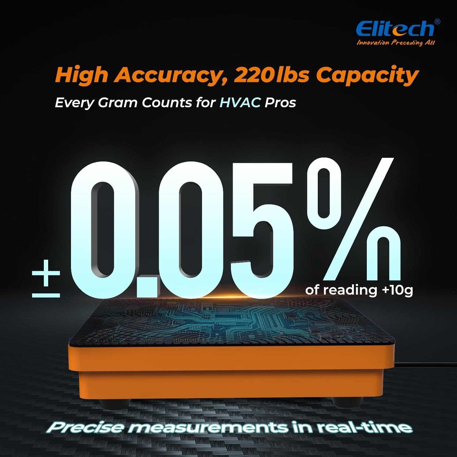 Freon Charging Weight Scale with Backlit LCD Display for HVAC Professionals