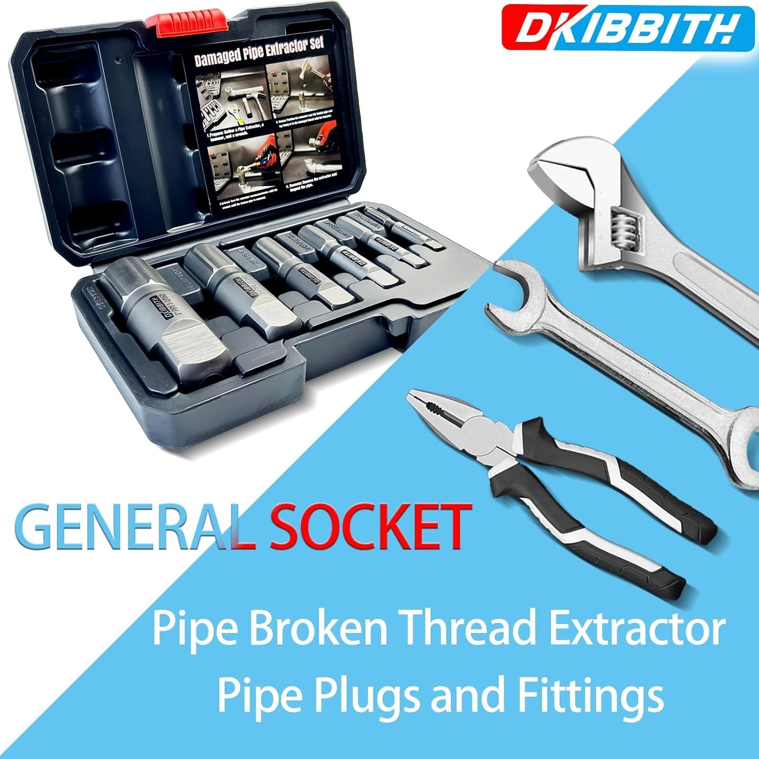 Broken Pipe Extractors for Plumbers, 6-Piece Set