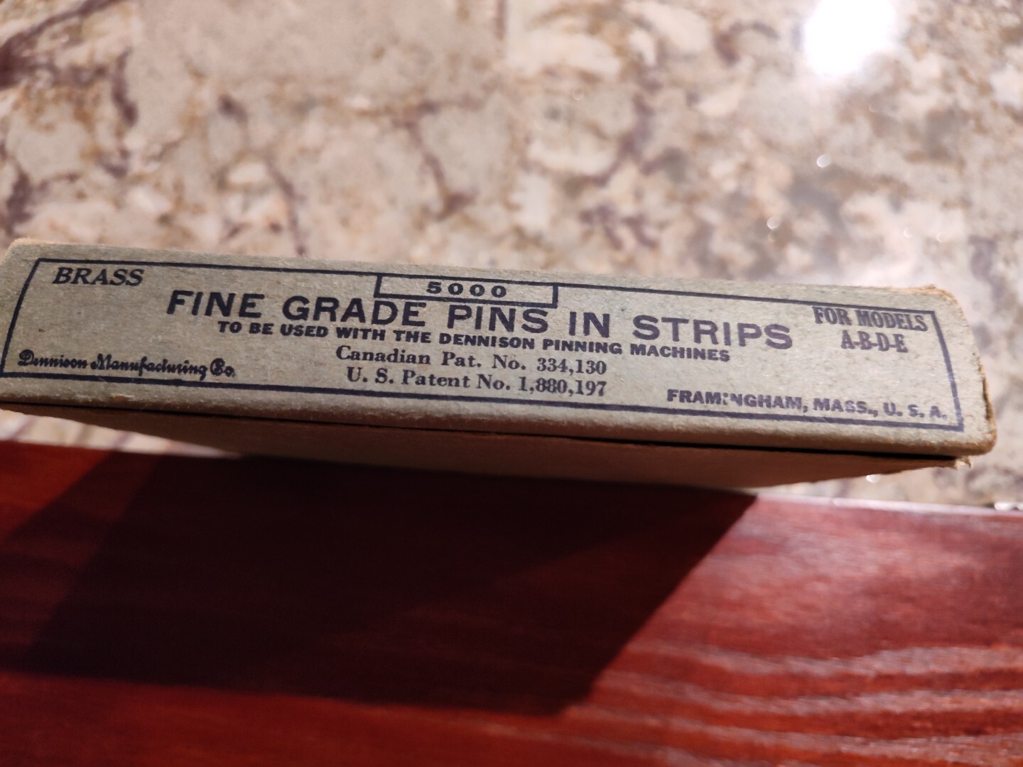 Dennison Pinning Machine Pins 5,000 Count Roll Vintage 1 Box VTG New OS