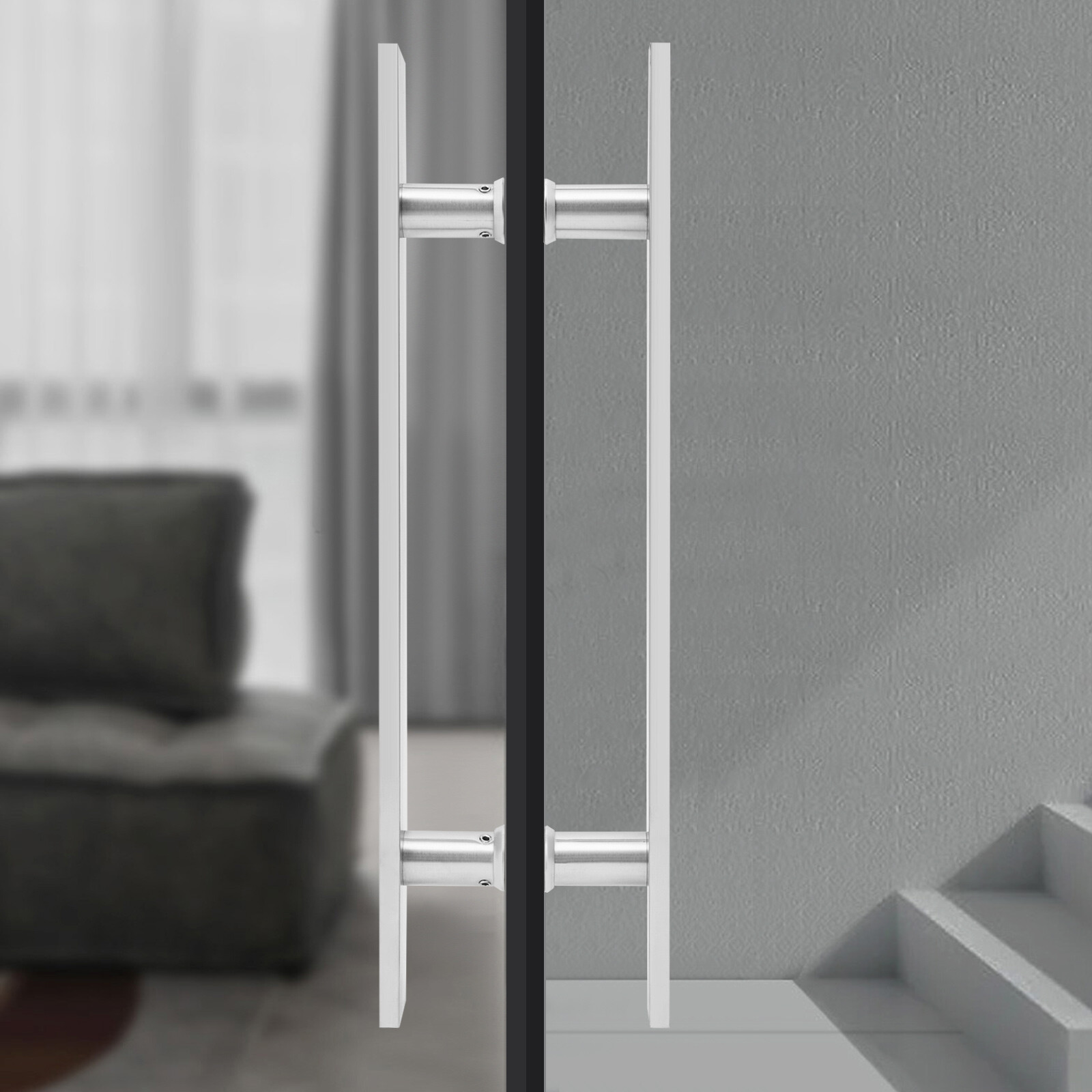 Sliding Barn Door Handle H Shape Door Handle Double Sided Pull Push Stainless