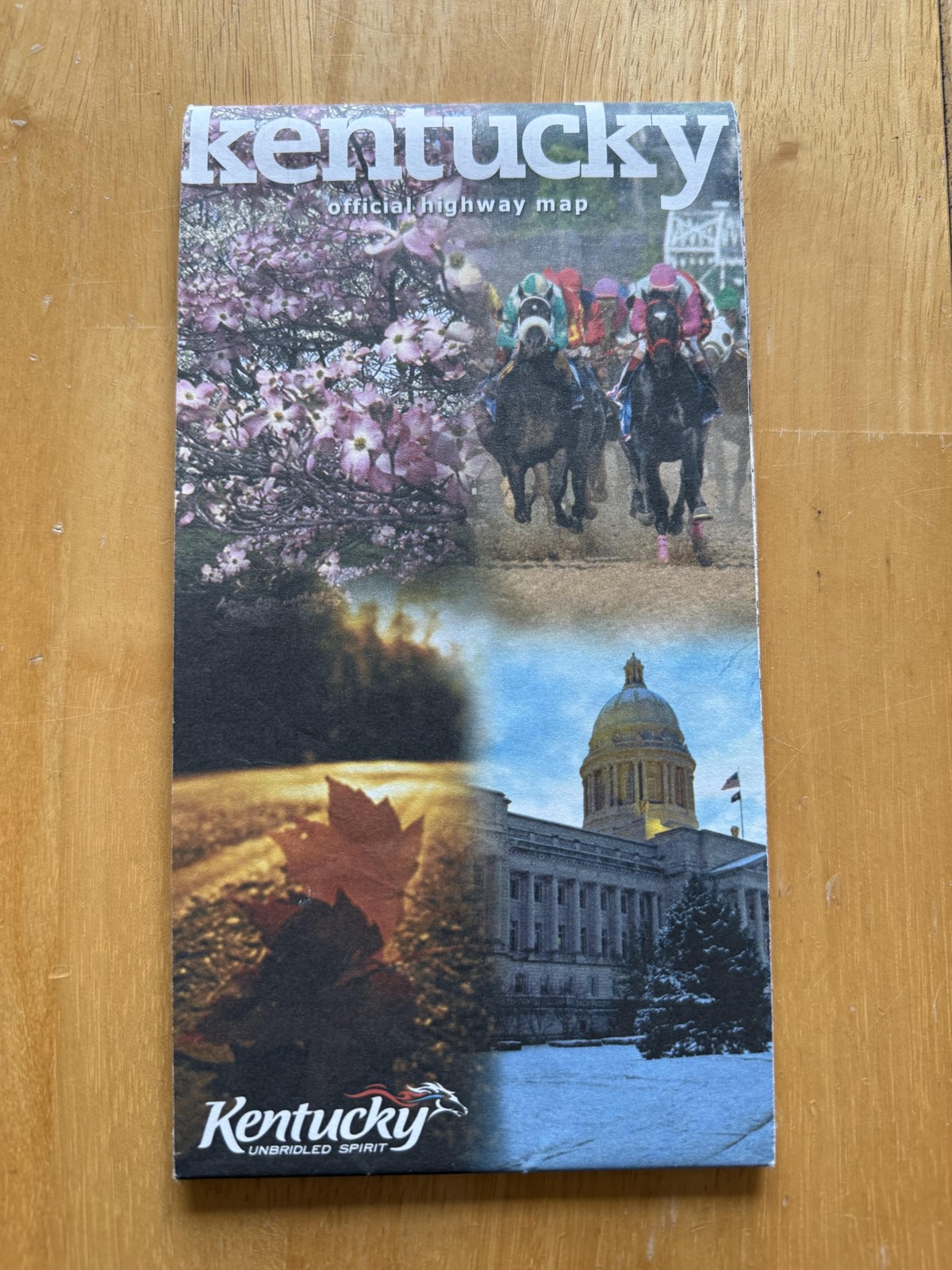 Kentucky Official State Highway Road Map Travel Guide Folded Brochure USA