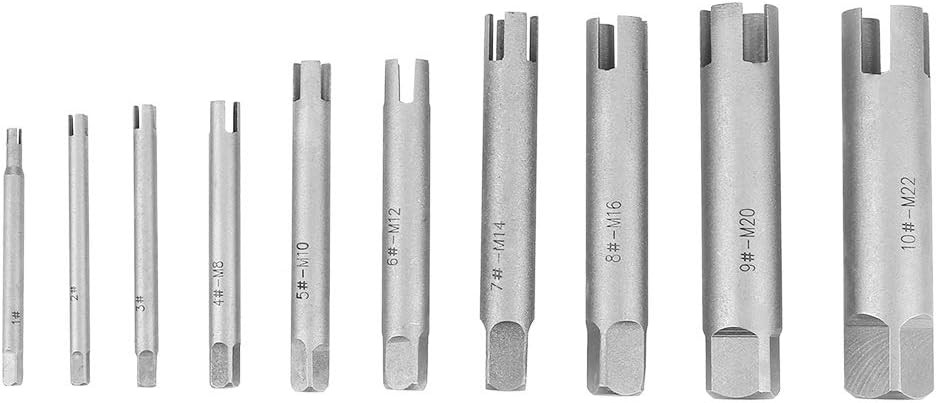 10 Pcs Tap Extractor Set Broken Head Screw Remover Steel Tool...