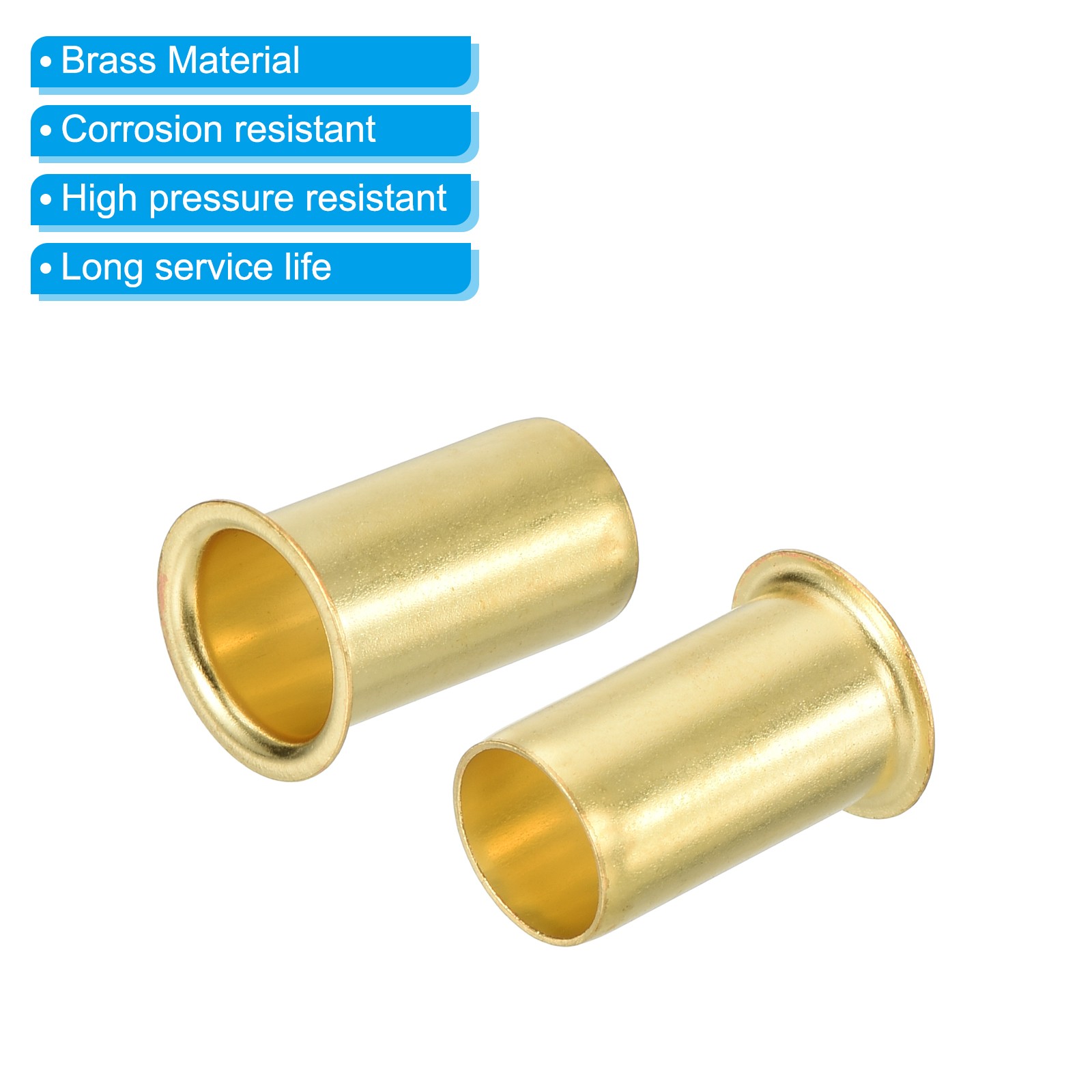 3/8" Tube ID Brass Compression Insert, 10Pcs Insert Tube Compression Fitting