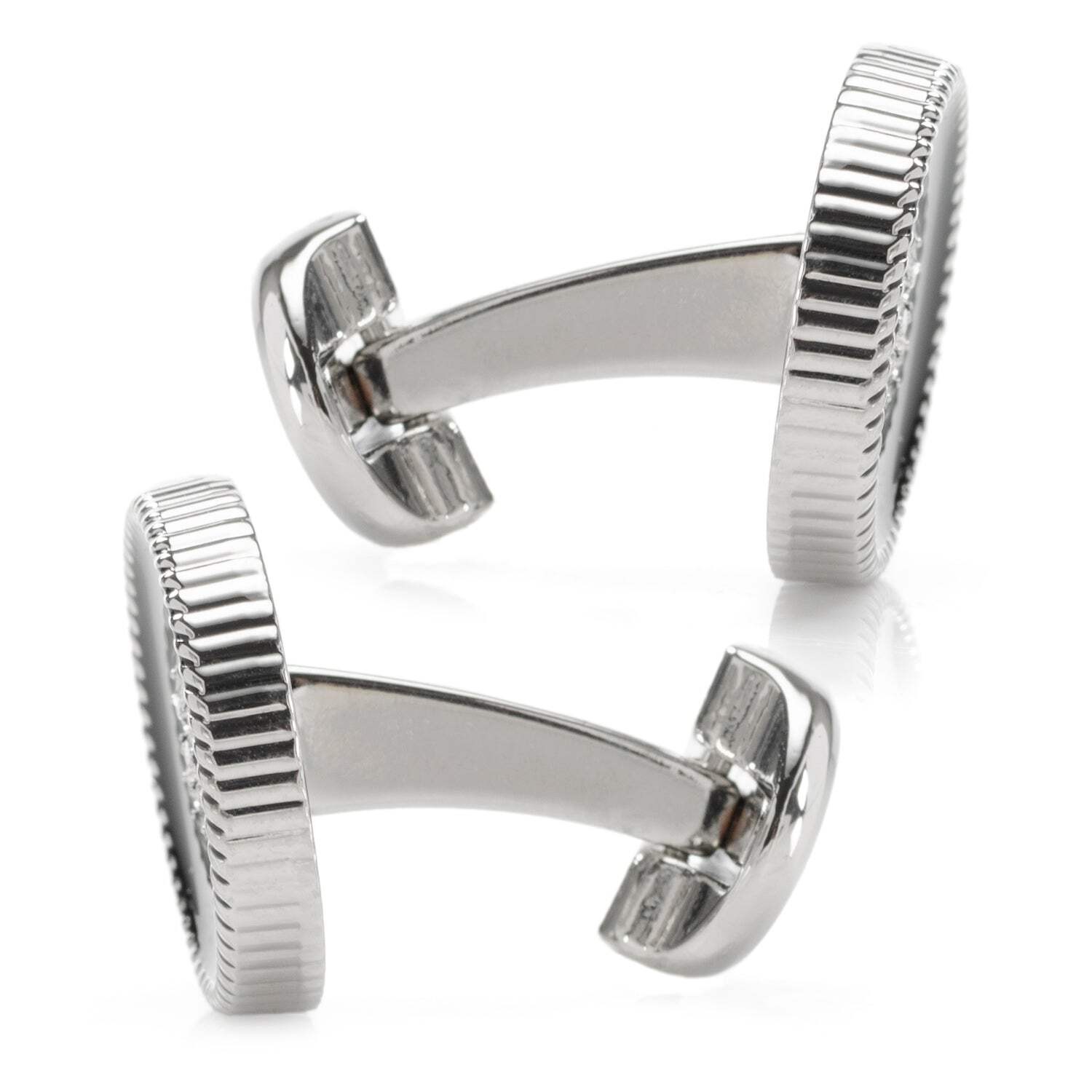 Crystal Button Rope Cufflinks
