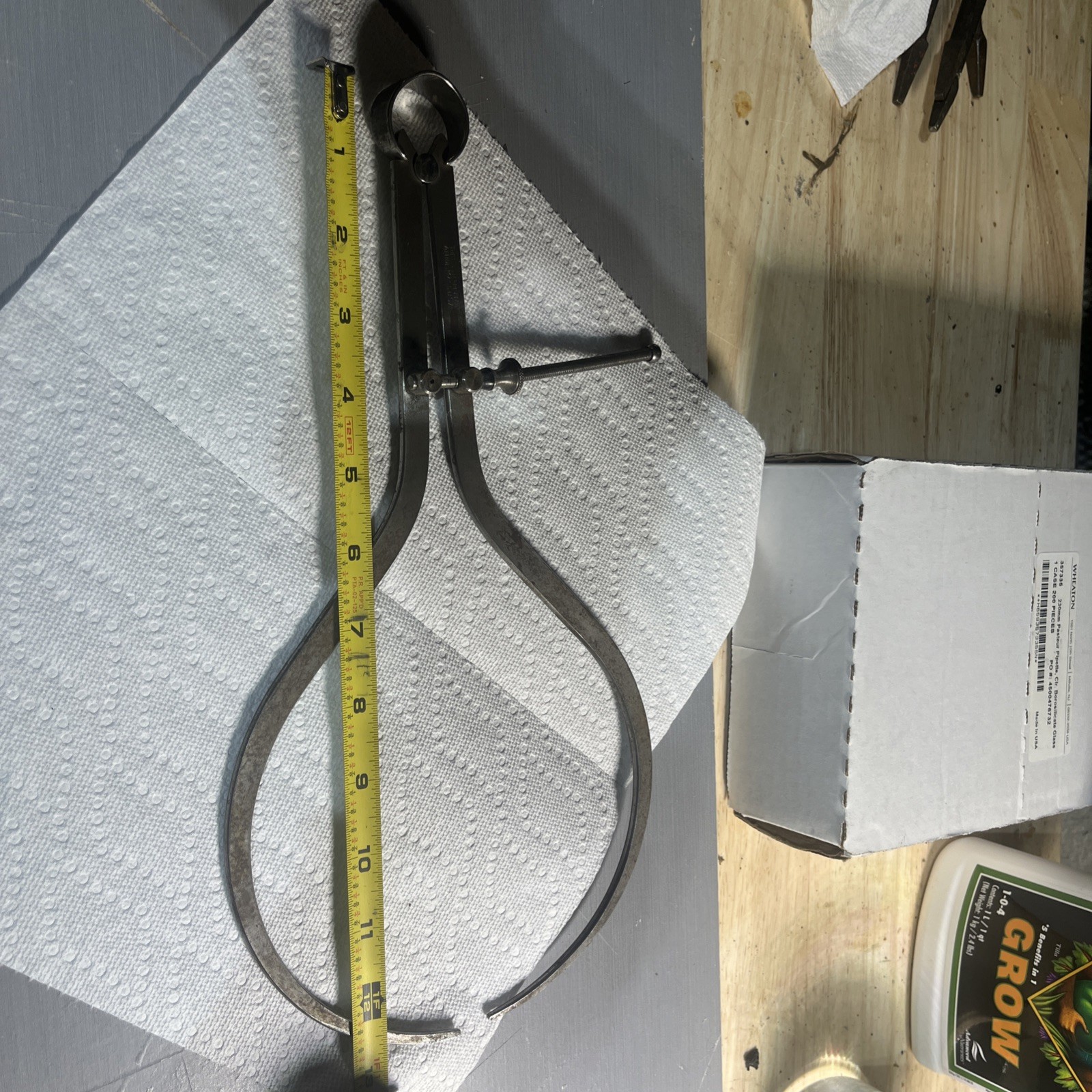 Vintage The L.S. Starrett Outside Caliper Dividing Tool 13” Long Made USA
