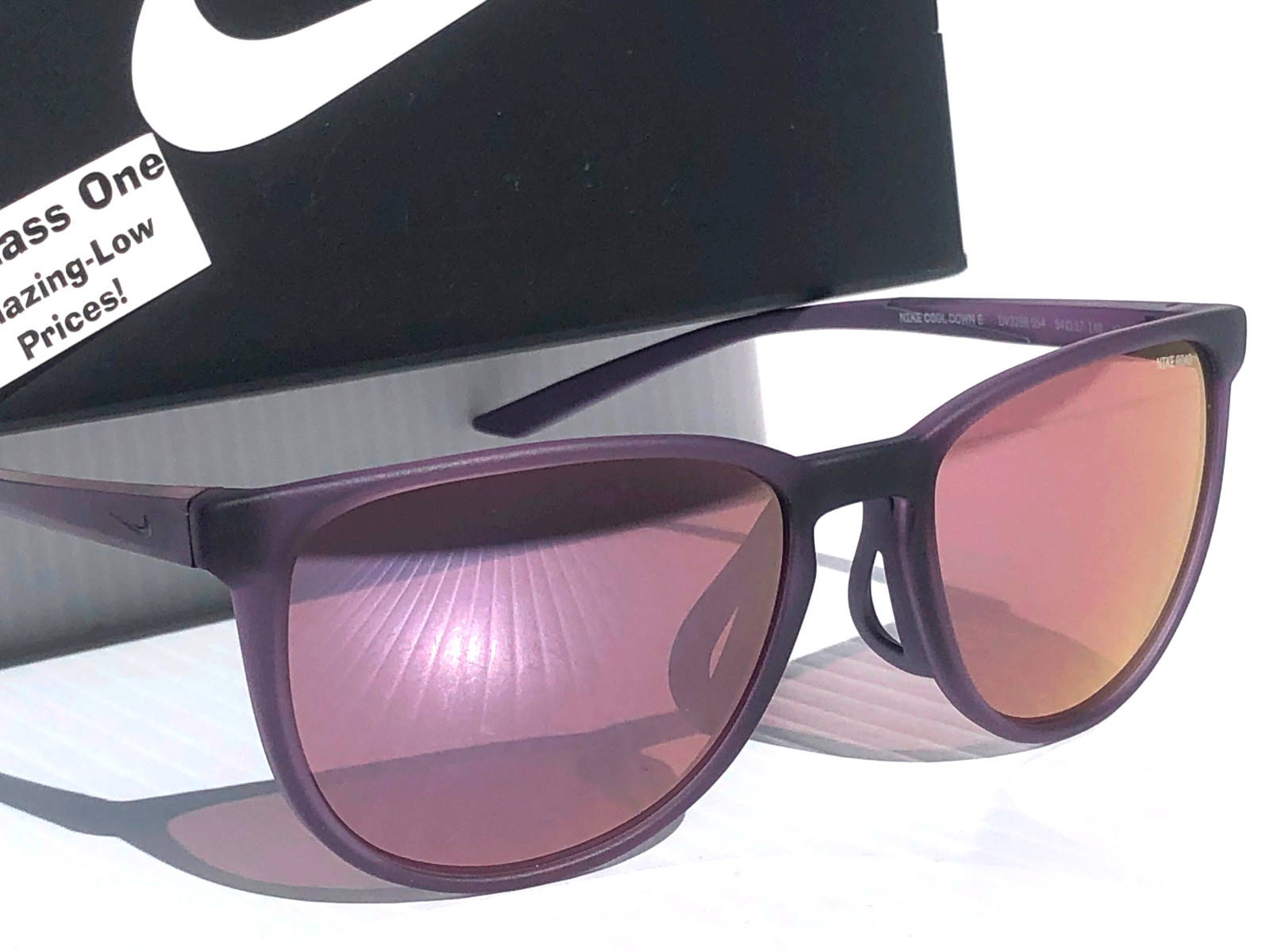 Nike COOL DOWN Amethyst Ash Frame Violet Road Tint Lens Sunglass DV2288 554