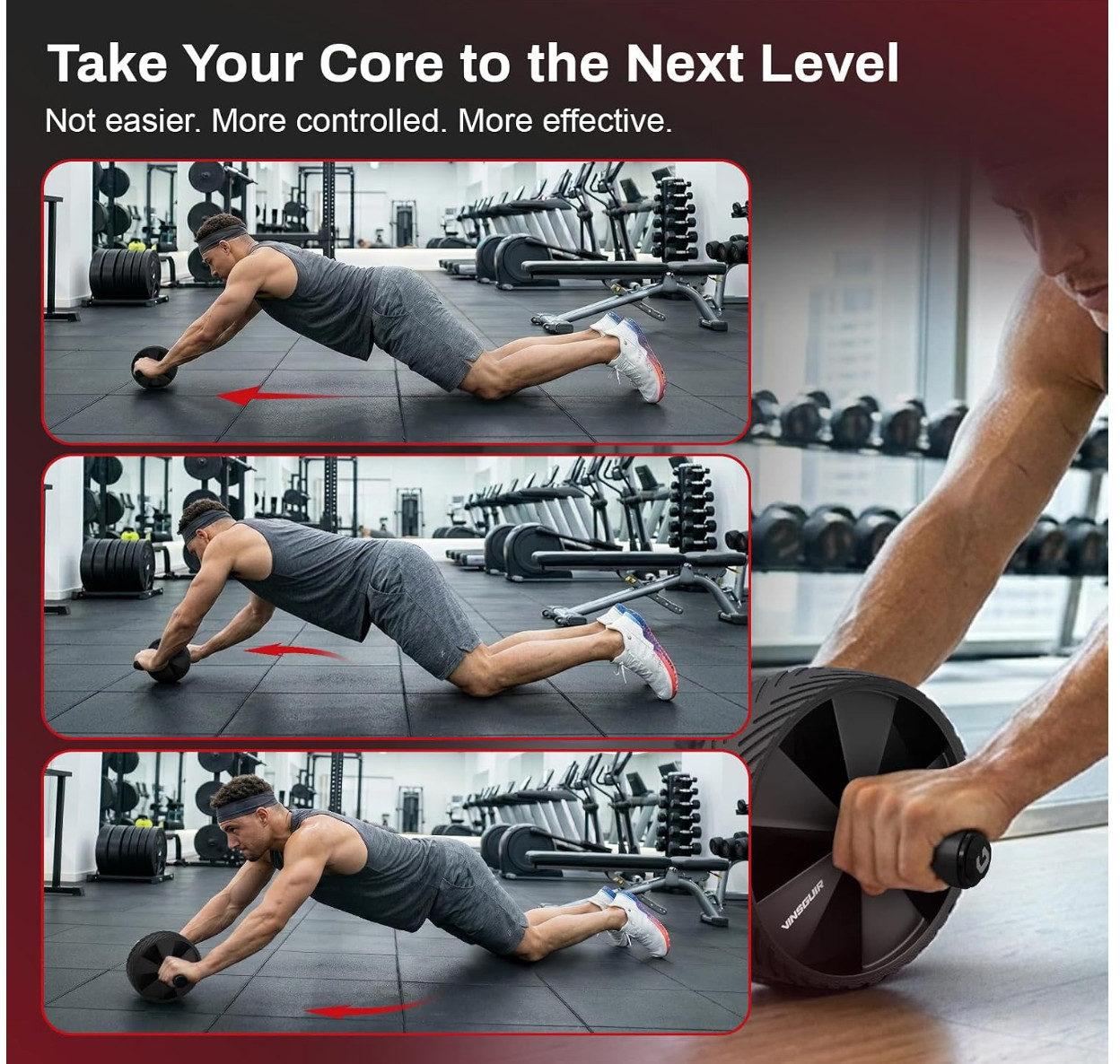 Ab Roller Wheel, Abs Workout Equipment for Abdominal & Core Strength