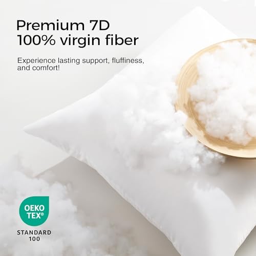 0x0 Throw Pillow Inserts Set of – Supportive & Fluffy Down 20 X 20 Inch 2