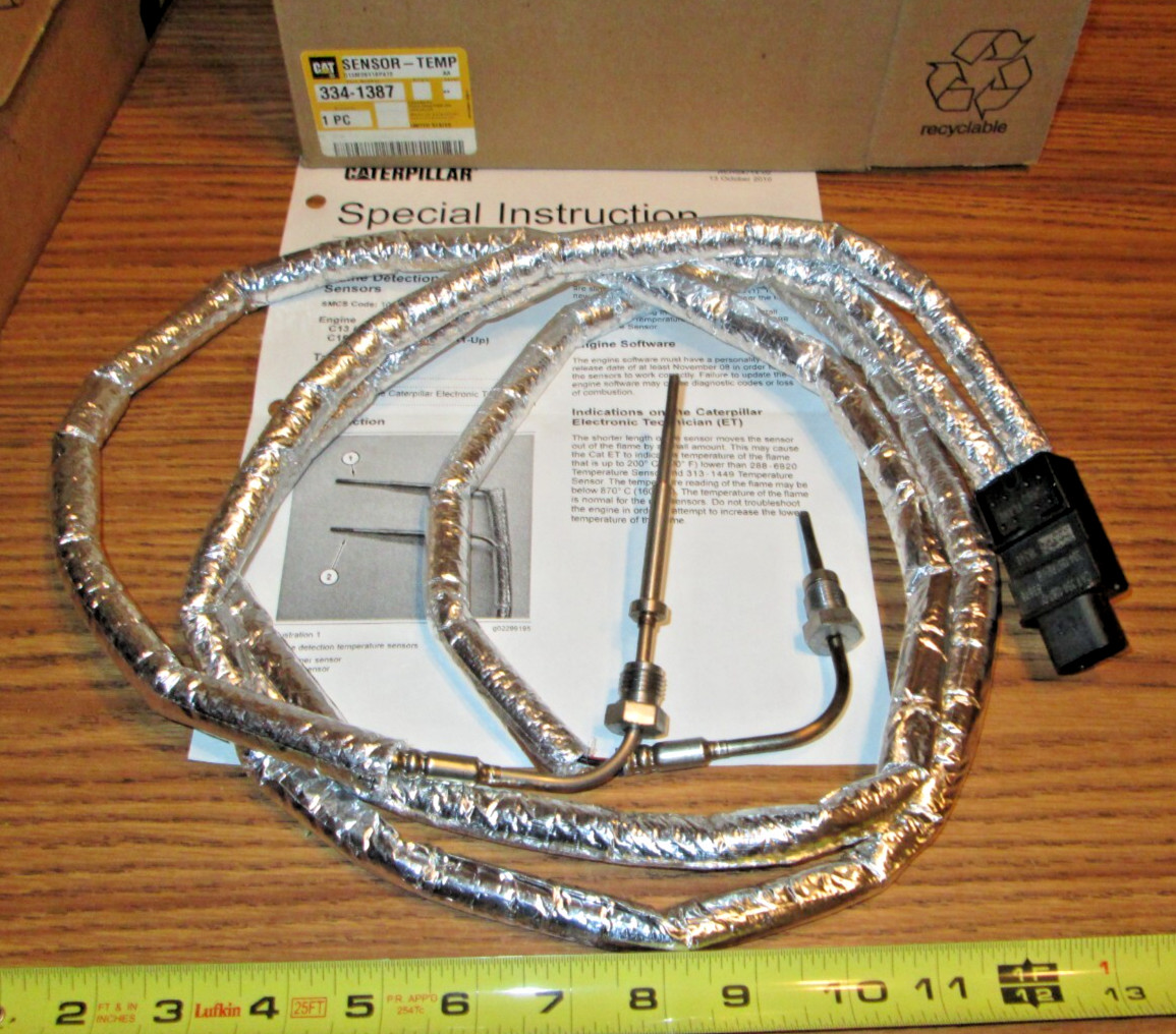OEM CAT 334-1387 EXHAUST TEMP SENSOR CATERPILLAR ~ 4 PIN, C13, C15
