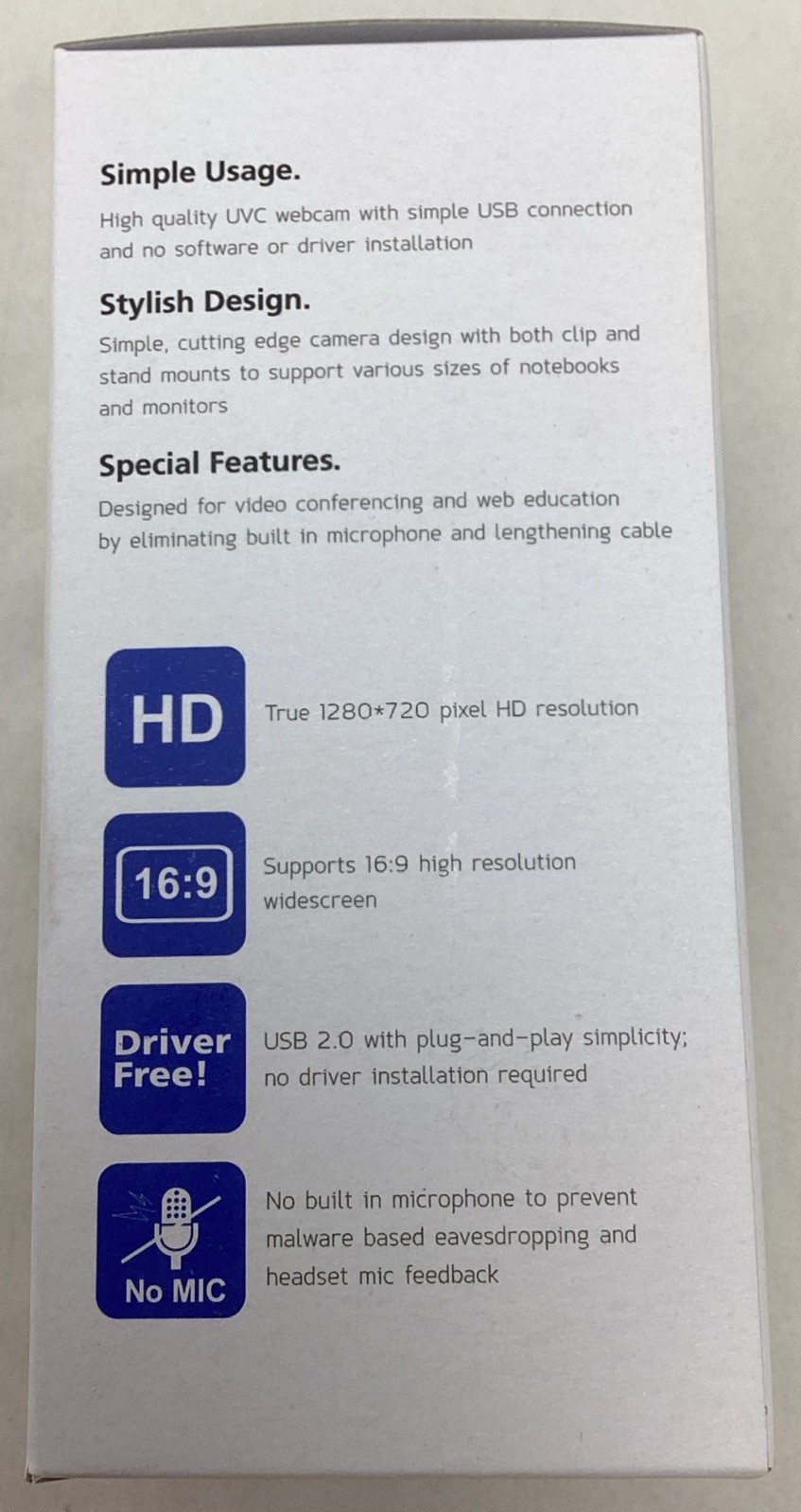 DATA LOCKER AlphaCam-W Video Conferencing Camera 5 Megapixels USB 2.0 Black
