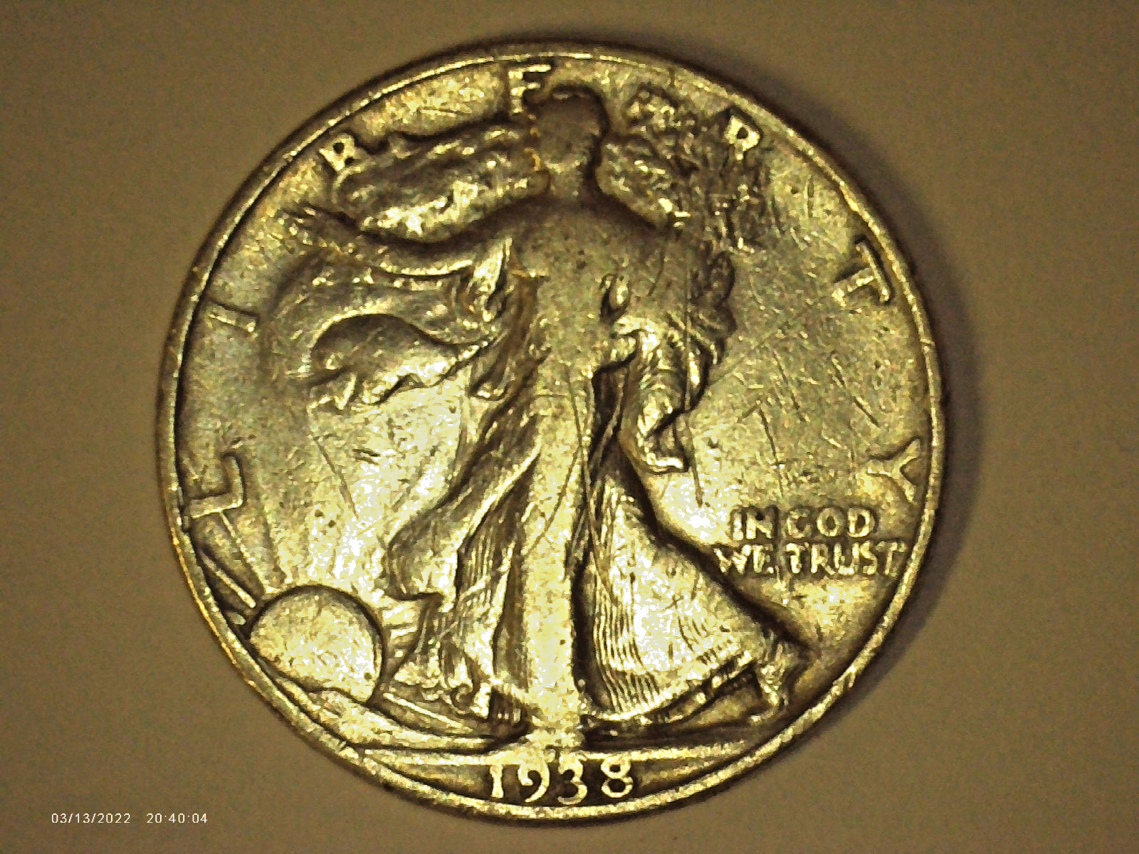 1938-D WALKING LIBERTY HALF DOLLAR
