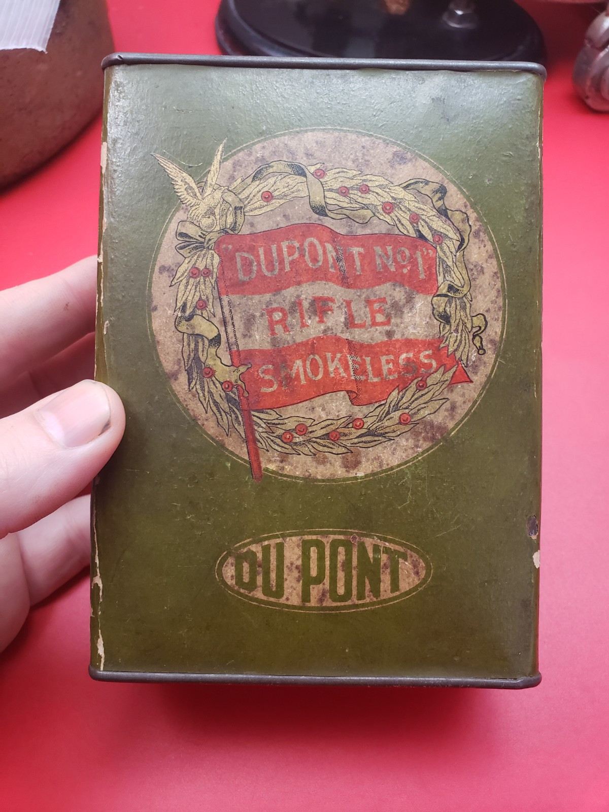 RARE 1894 DU PONT NEMOURS NO.1 SMOKELESS RIFLE BLACK POWDER 1/2LB CLUB CAN RARE!