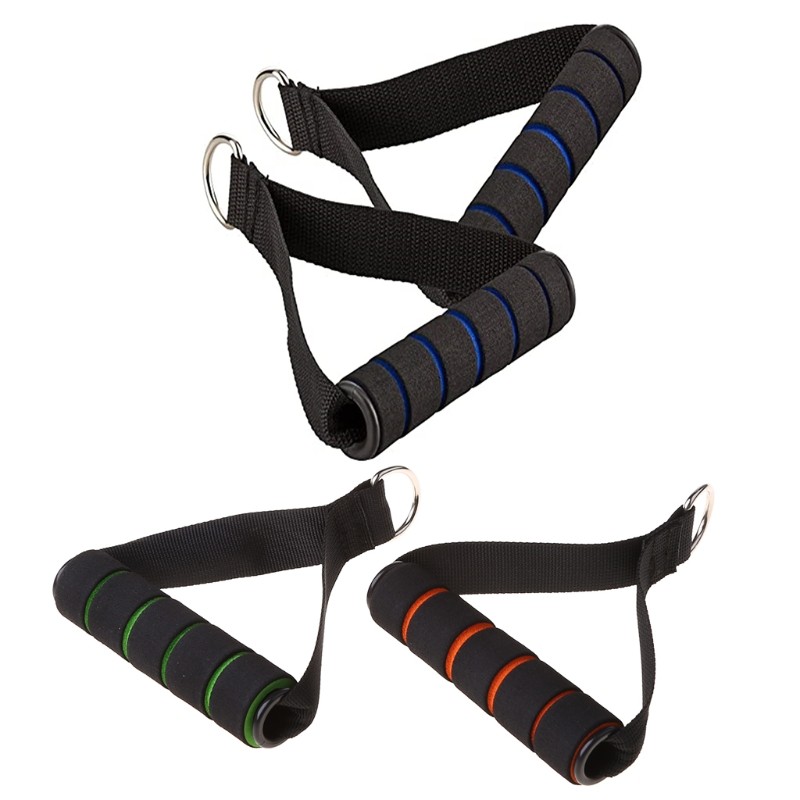 1Pair Resistance Bands Foam Handle Pull Rope Handle for Exercise Workout Fitness