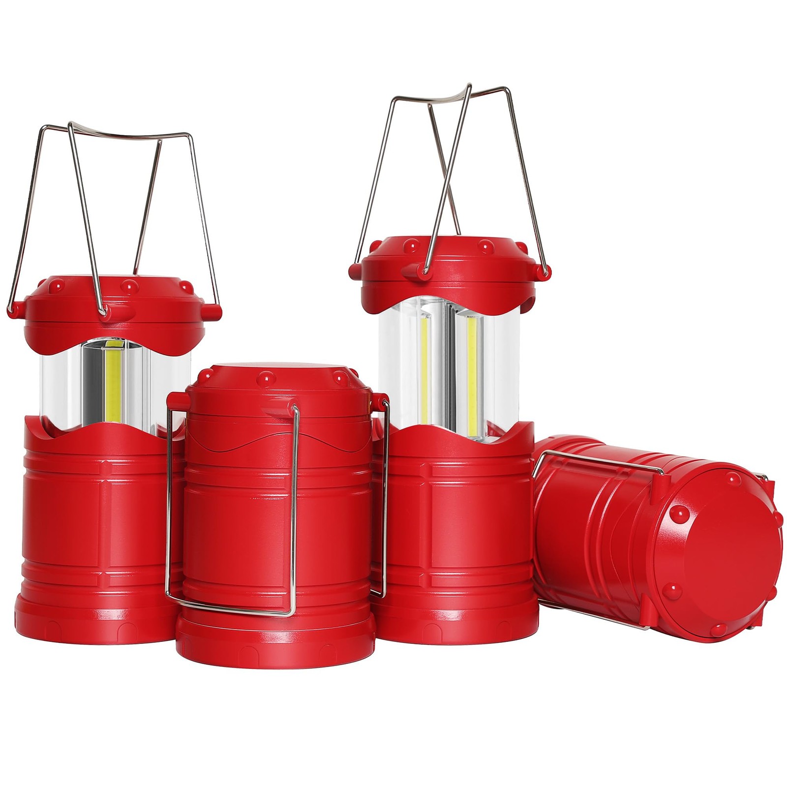 Led Camping Lantern, 4 Pack Battery Powered Flashlight For Power Outages