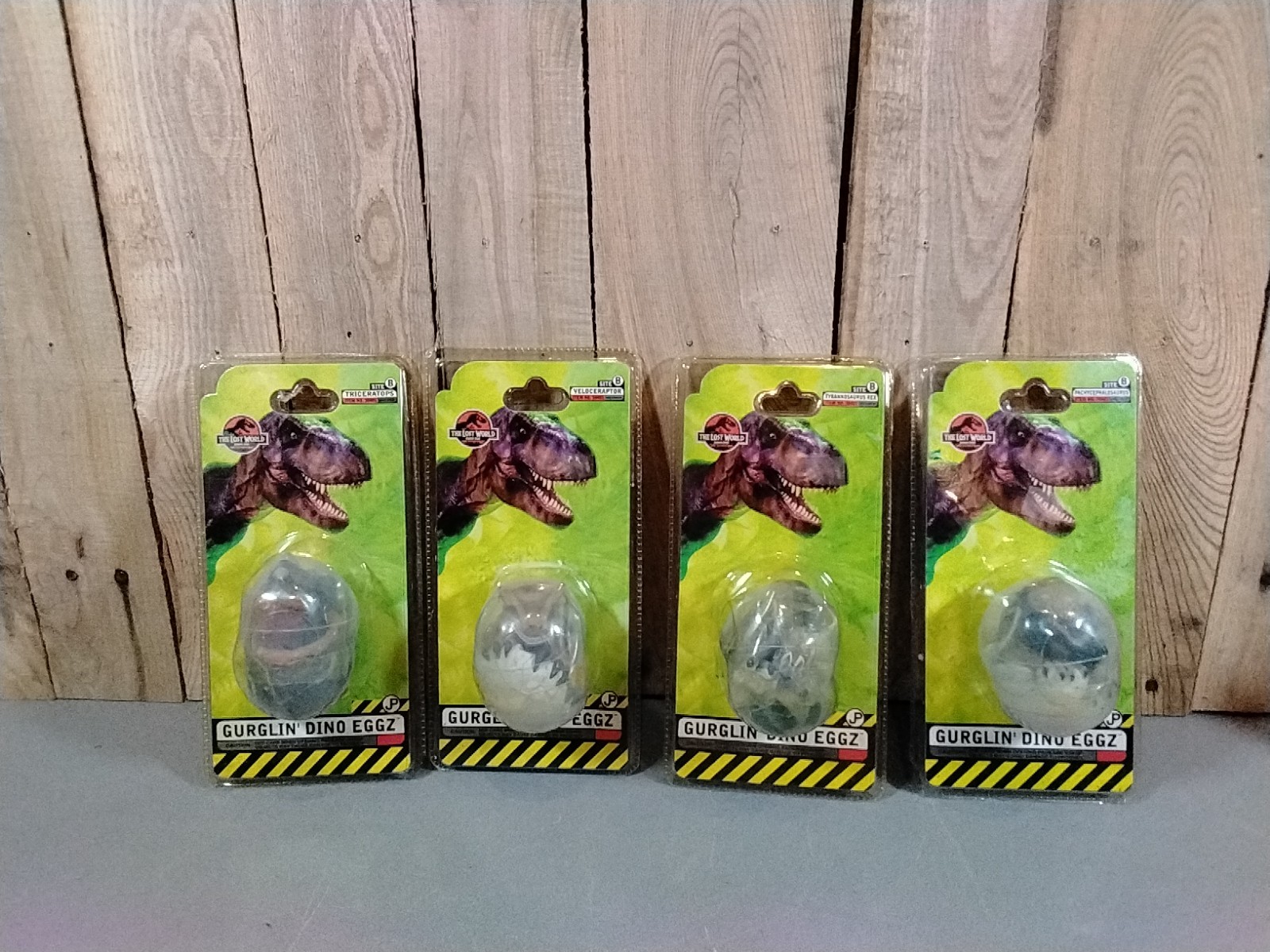 Vintage Jurassic Park Lost World Gurglin Dino Eggz Complete Set Of Four 1997 NIP