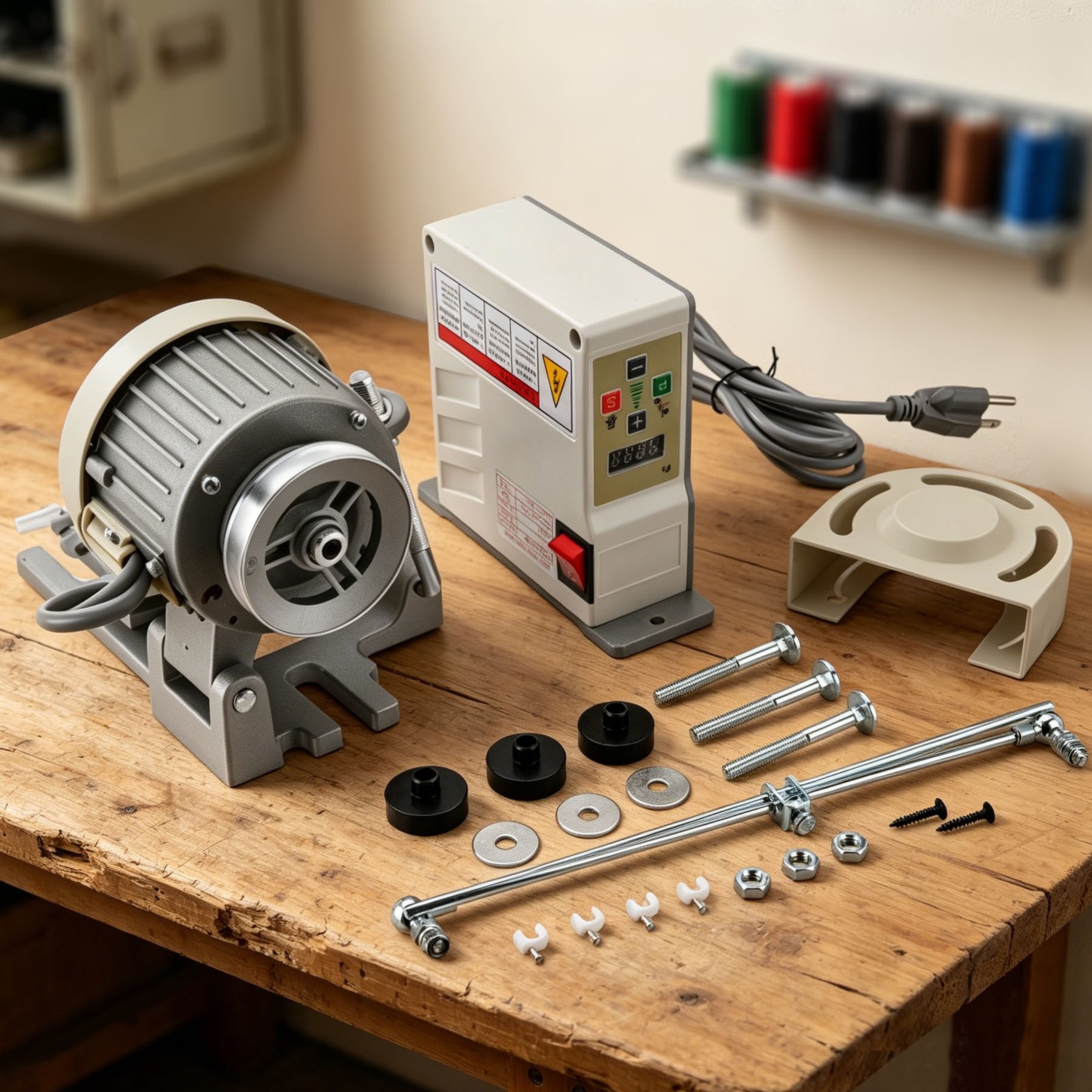 Sewing Machine Servo Motor,Speed Adjustable 200-5000 RPM,AC110V 1HP 750W 50-60Hz