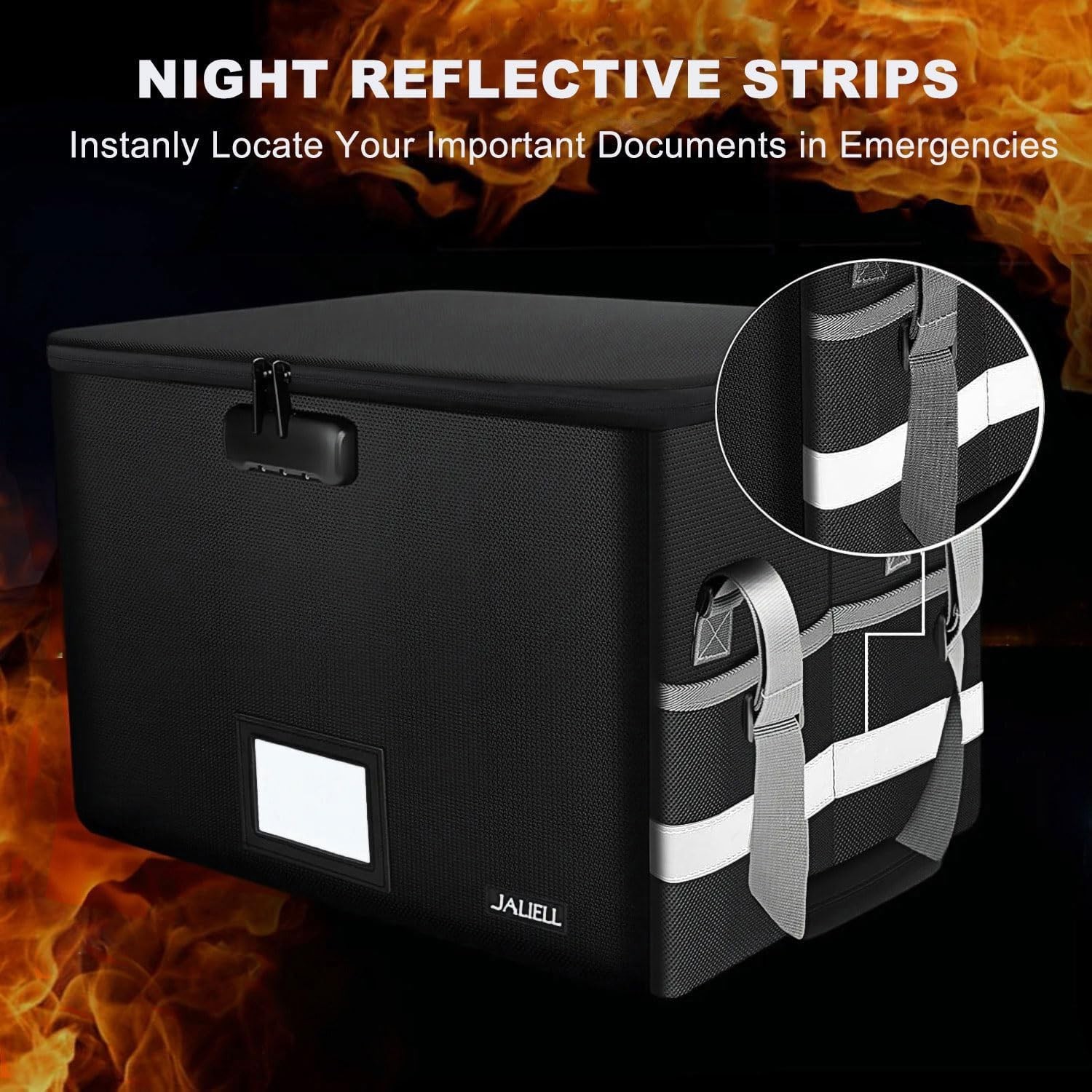 Fireproof Box with Lock, Document Storage Organizer with Lid, organizer Filing S
