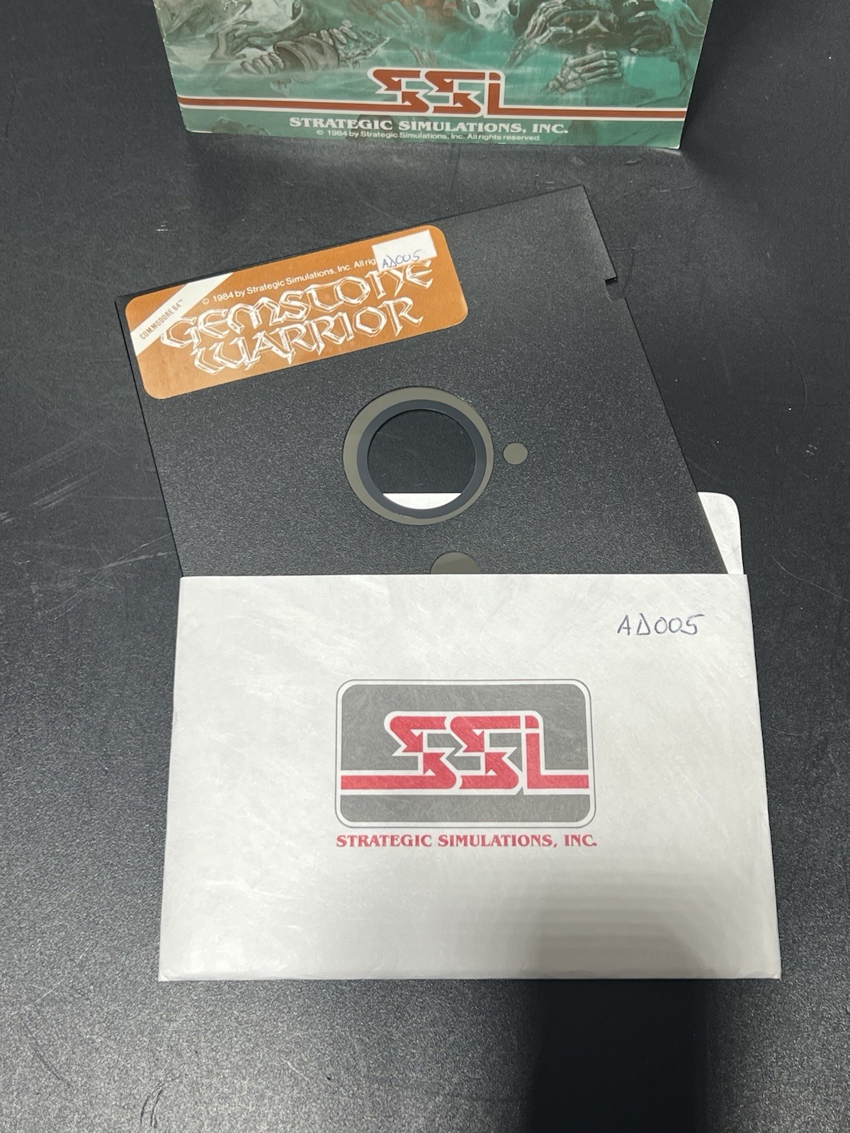 Gemstone Warrior Commodore 64 C64 Manual and 5.25" Floppy Disk NO BOX