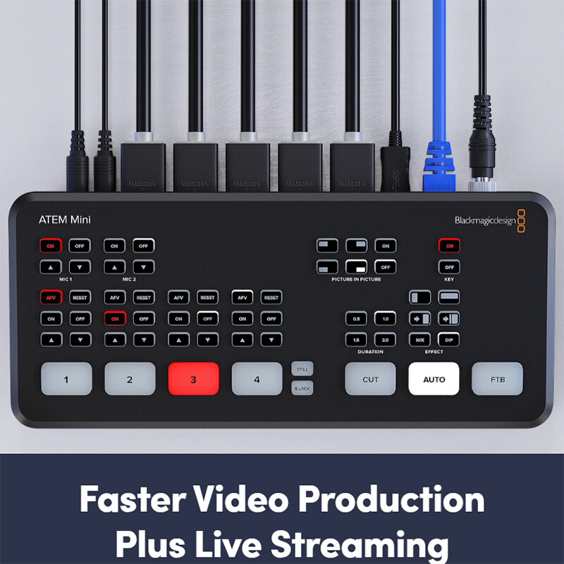 NEW Blackmagic Design ATEM Mini Pro HDMI Live Streaming Video Switcher Recording