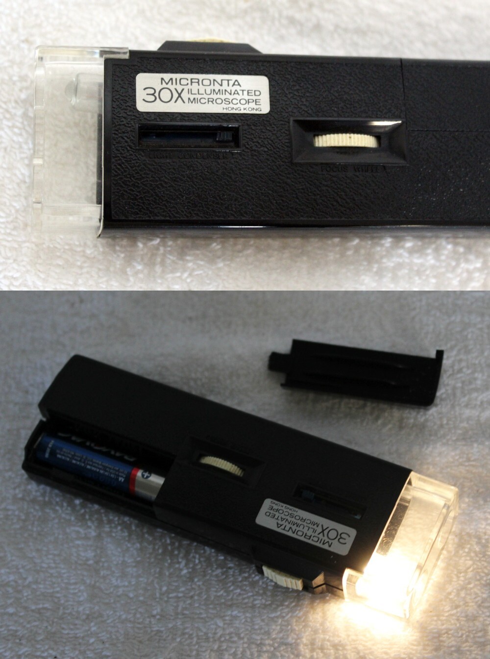 Vintage Micronta 30X Illuminated Microscope ~ **WORKING**