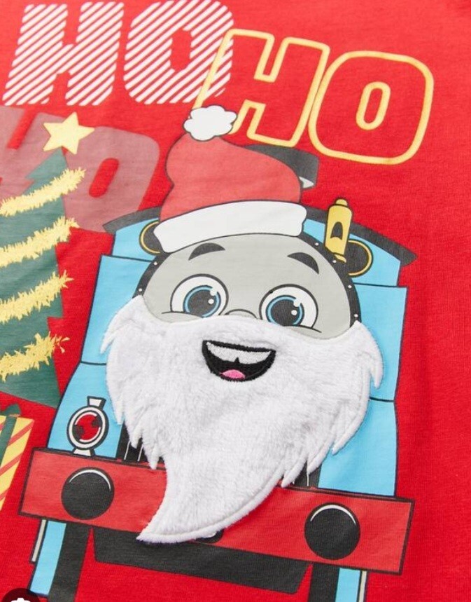 New Thomas and Friends Red Christmas Ho Ho Long Sleeve Top Age 12-18 Months