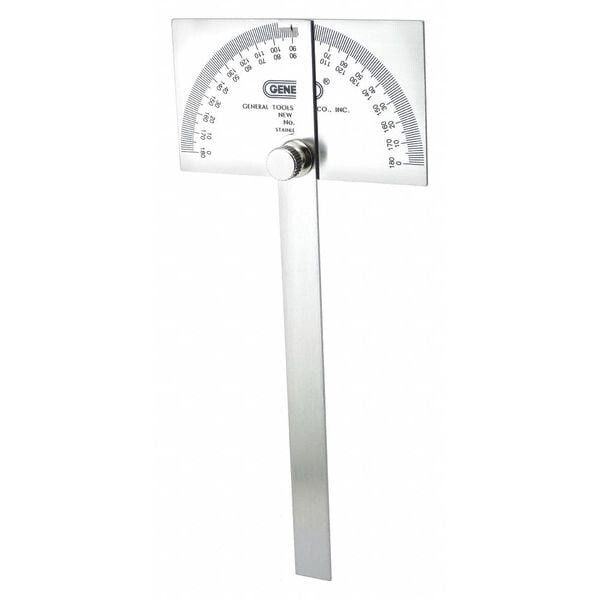 GENERAL HARDWARE CO. STAINLESS STEEL PROTRACTOR - No. 18