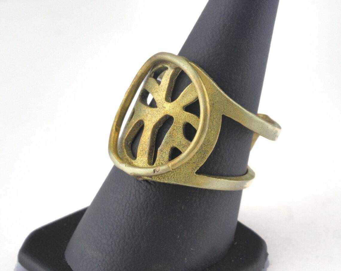 Adjustable Ring Raw brass (19mm 9US inner size) 2688 ring22