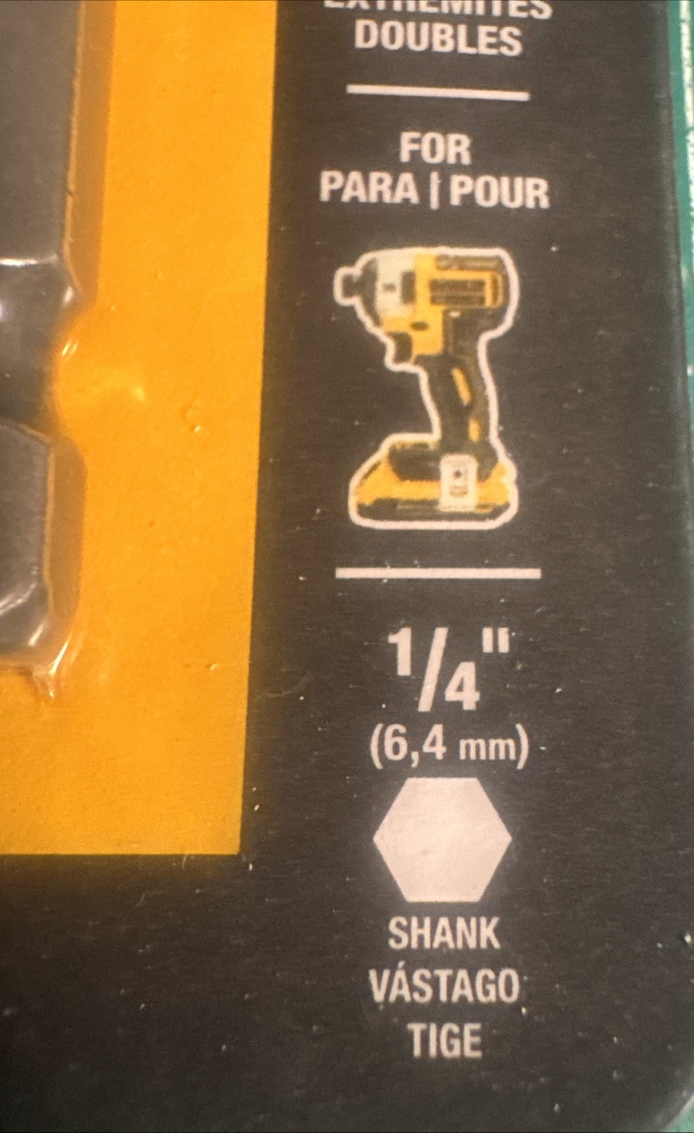 DeWALT MAX Impact Double Ended Magnetic Nut Driver (1/4” & 5/16”) 2 In 1 NEW
