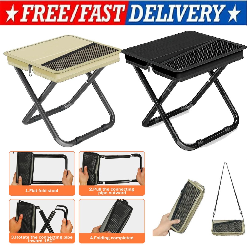 Portable Folding Collapsible Stool Chair for Outdoor Camping Fishing Hiking