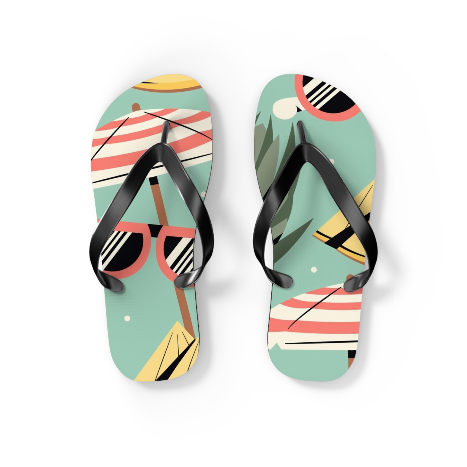 Beach Scene Flip Flops | Flip Flop Sandals
