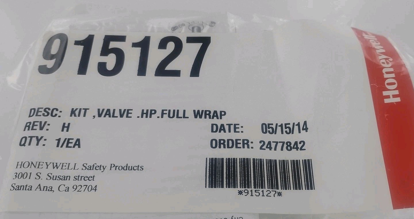 915127 honeywell sperian valve replacement kit full wrap safety products plug