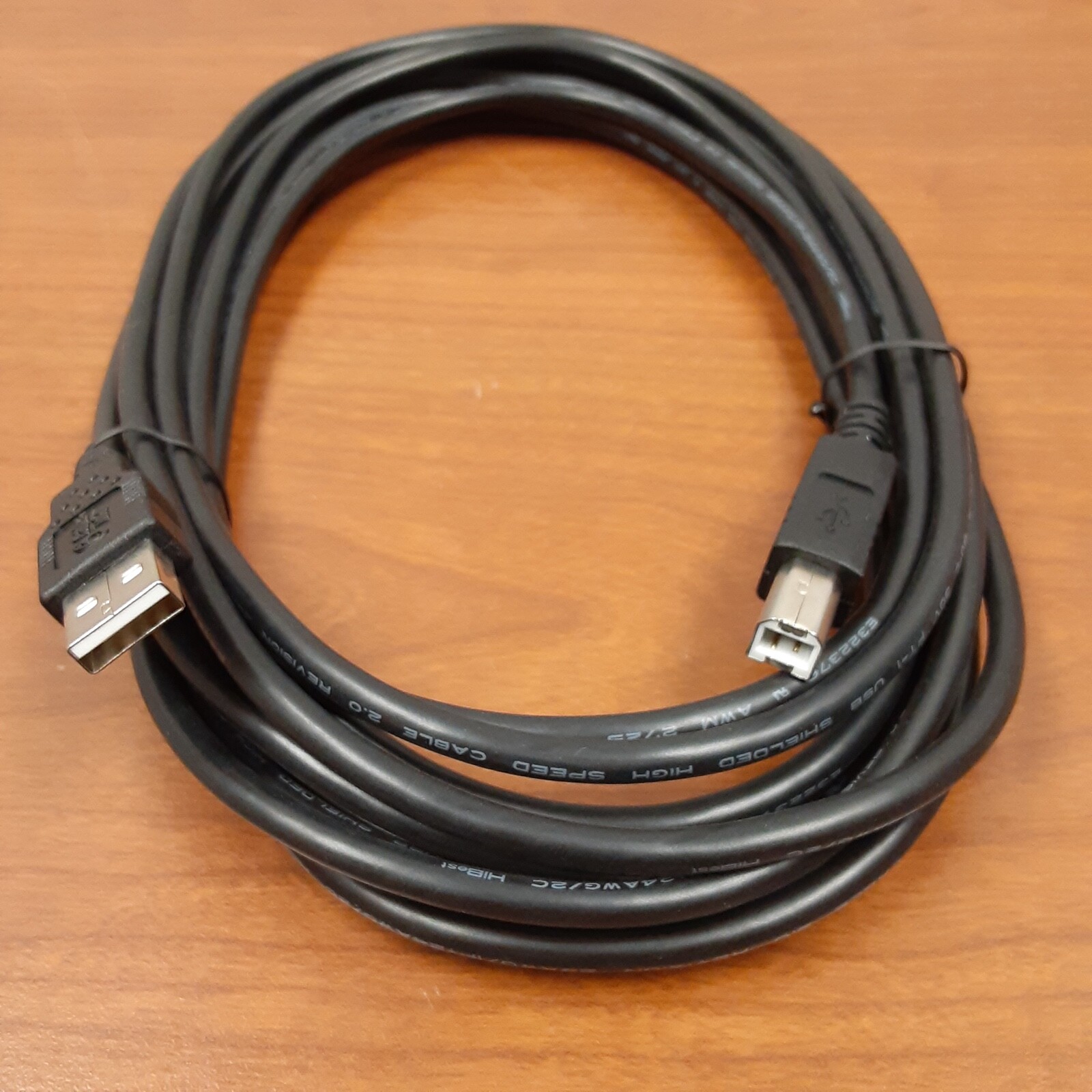 Printer Cable USB 2.0 A/B...5M/16.4 Ft. Cables Tp Go...Black...NEW!