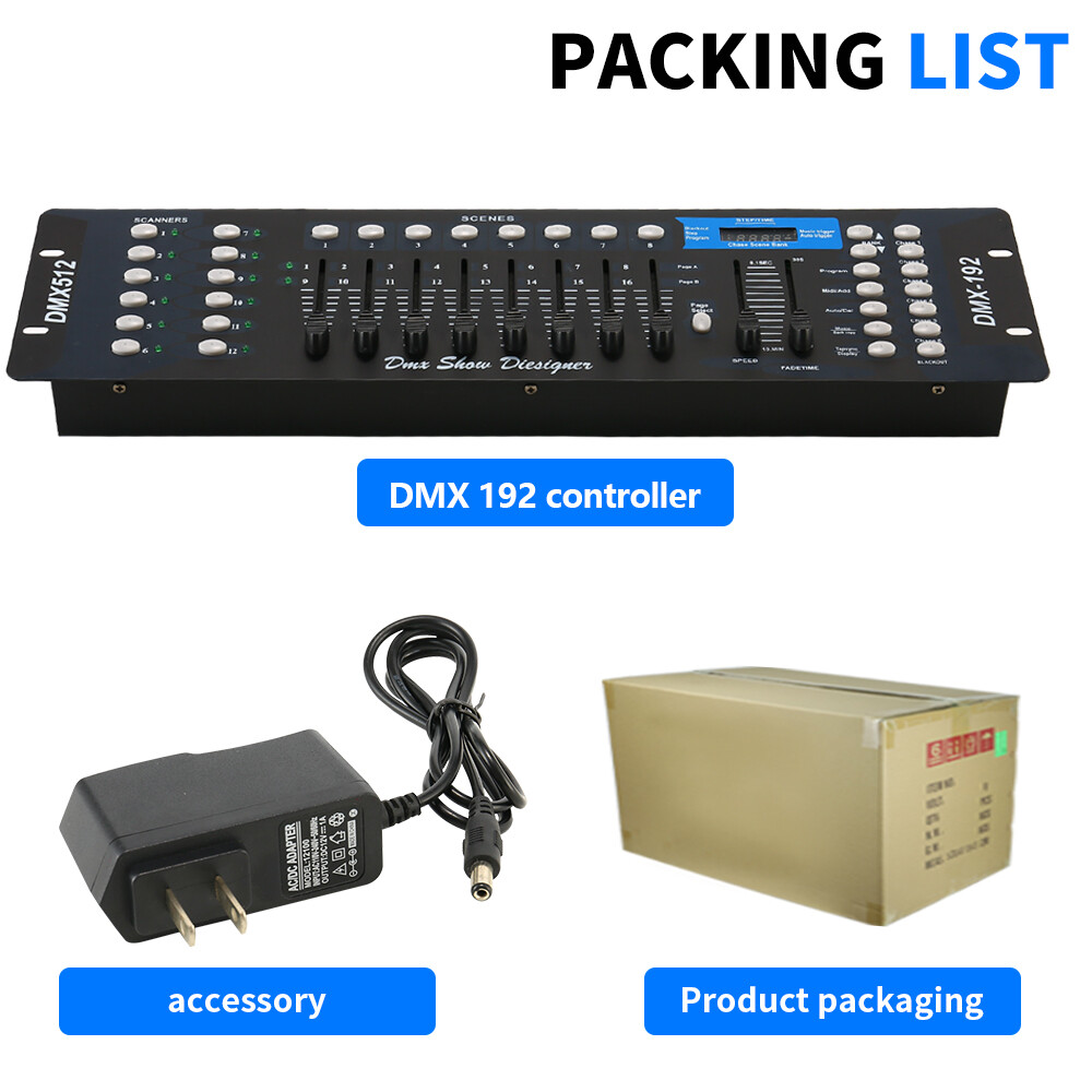 192 Channel Controller Operator Console For Stage DJ Party Lighting DMX 512